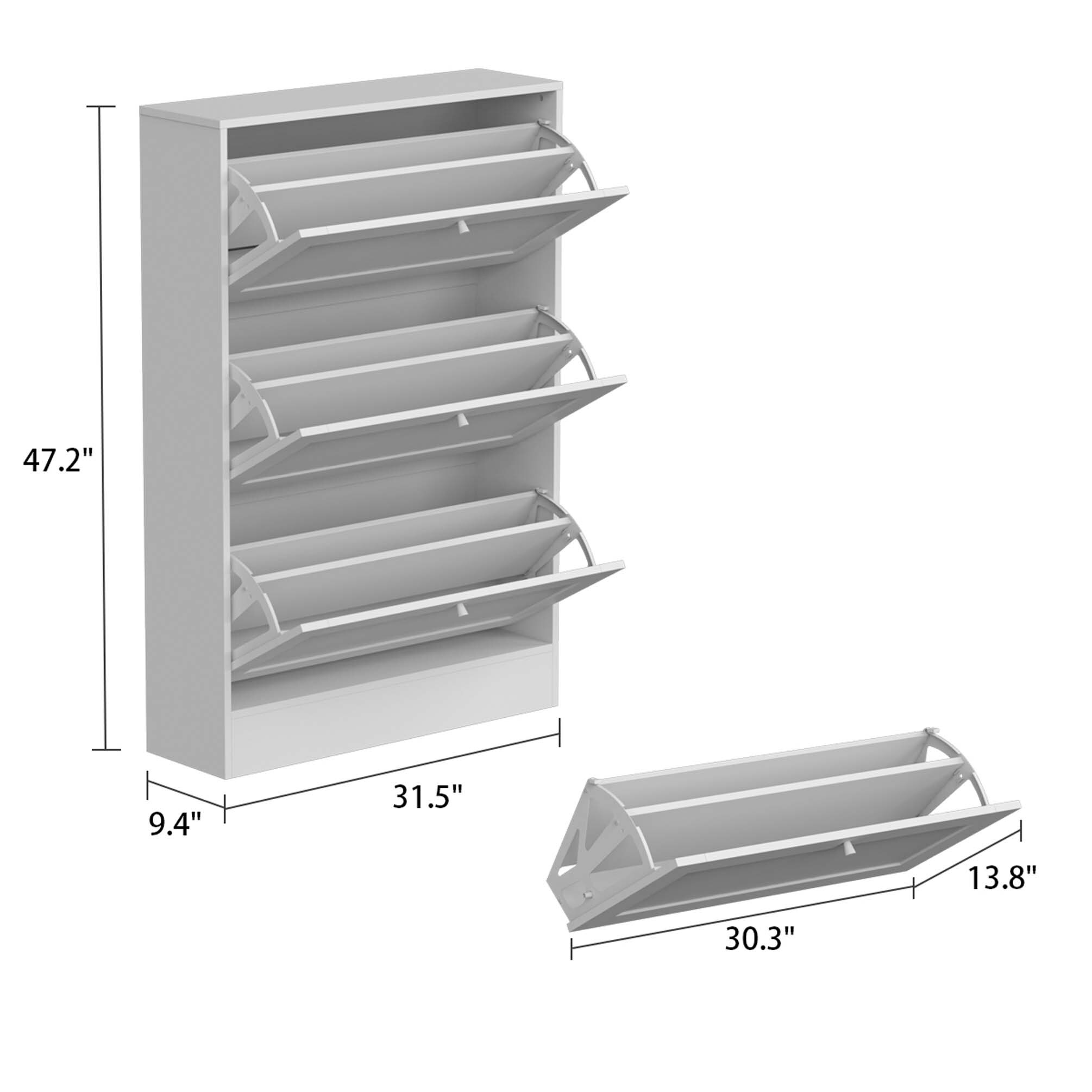Shoe Cabinet Hidden Shoe Rack Entryway Cabinet Shoe Storage Organizer - - 35853457 - Mycitystee