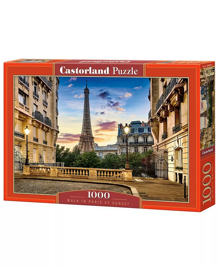 Castorland Walk in Paris at Sunset Jigsaw Puzzle Set， 1000 Piece - Mycitystee