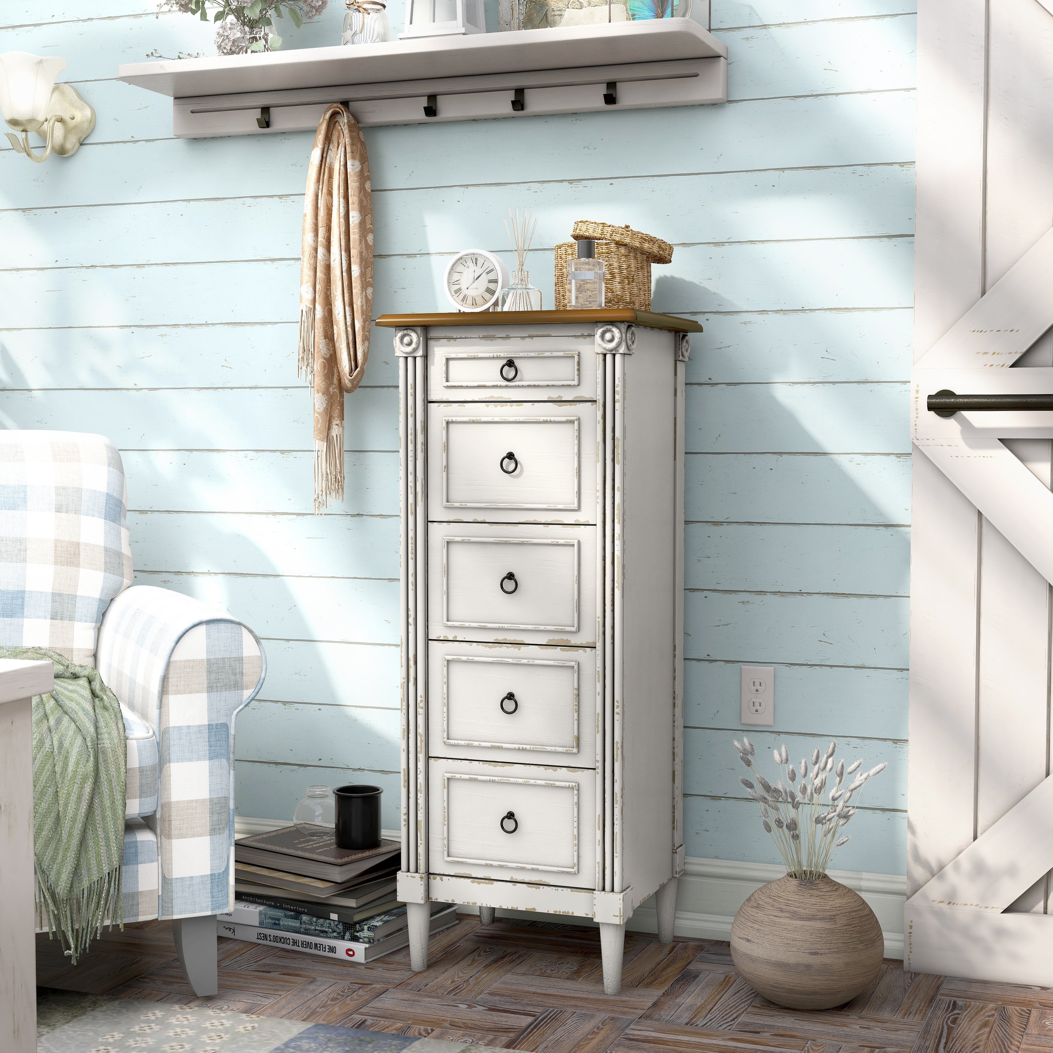 Furniture of America Joneigh Traditional Solid Wood 5-drawer Chest - - 35857886 - Mycitystee