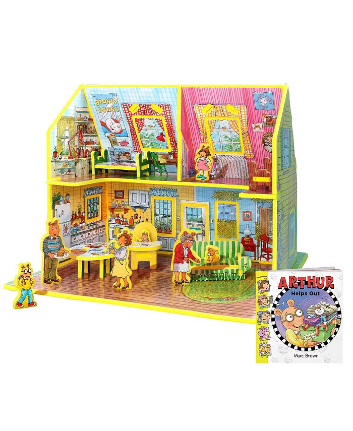 Storytime Toys Arthur Toy House 3D Puzzle - Book and Toy Set - 3 in 1 - Book， Build， and Play - Mycitystee