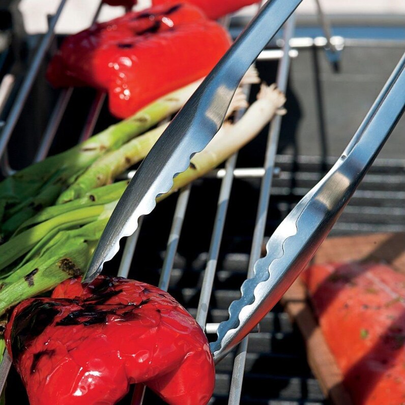 Weber 6610 Premium Stainless Steel BBQ Tongs With Soft-Touch Handle - Mycitystee