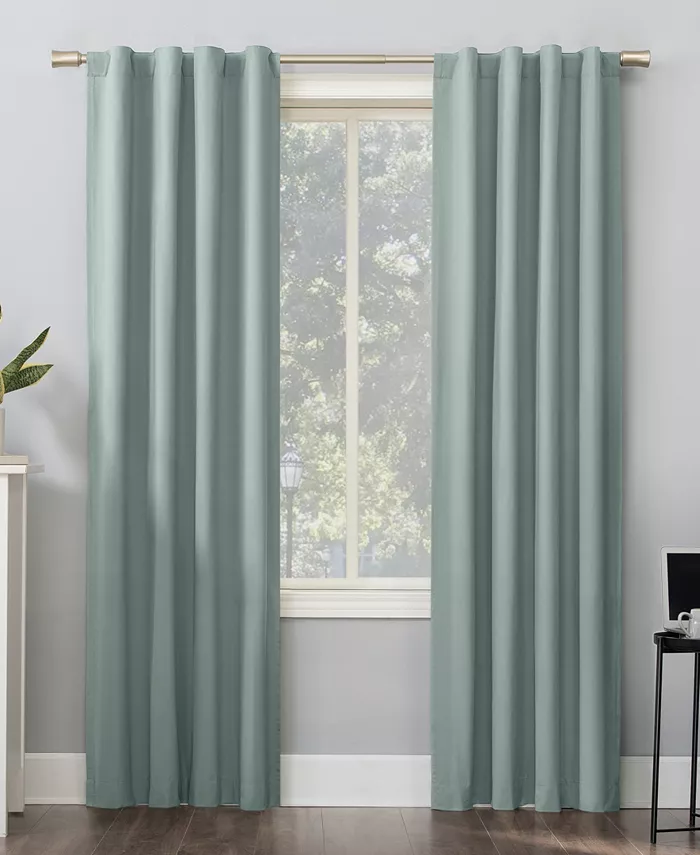 Sun Zero Cyrus Thermal Blackout Back Tab Curtain Panel， 63