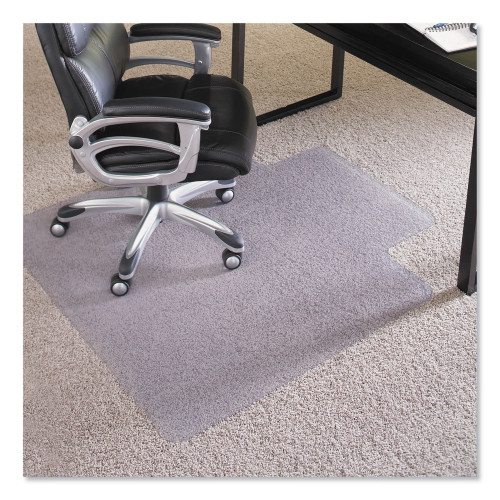 ES Robbins EverLife Intensive Use Chair Mat for High Pile Carpet， Rectangular with Lip， 36