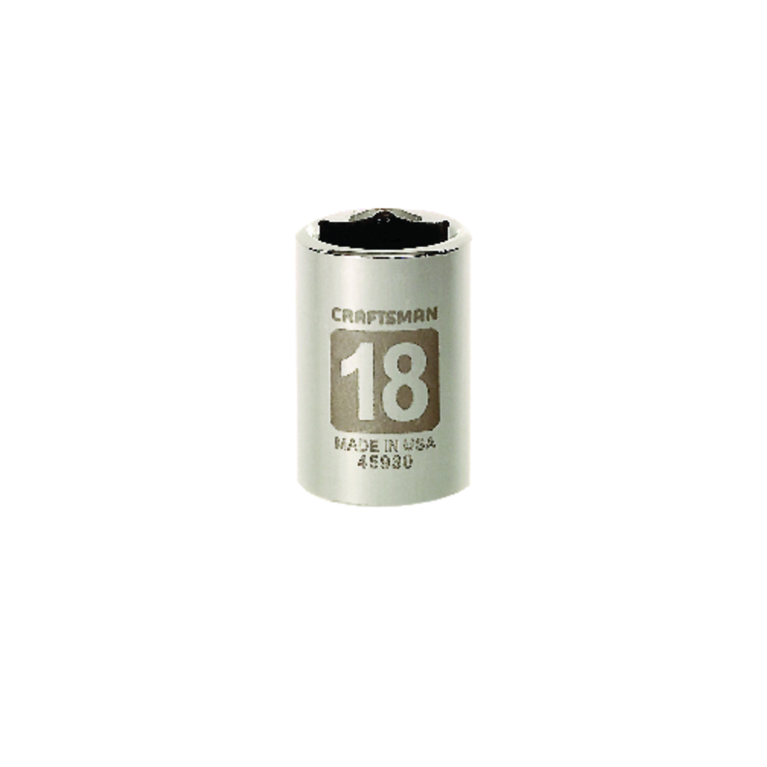 Craftsman 18 mm X 1/2 in. drive Metric 6 Point Standard Socket 1 pc - Mycitystee