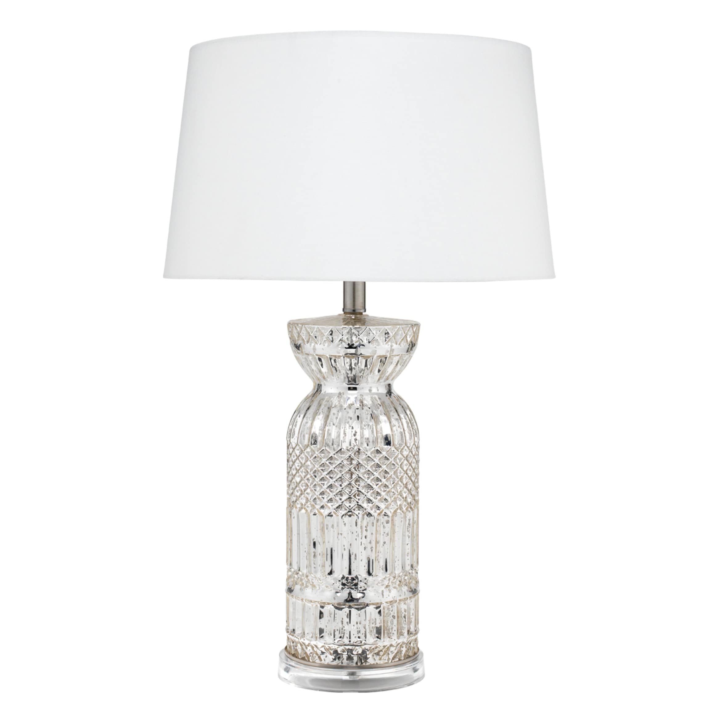 Alden Décor Ollie Mercury Glass Table Lamp， Silver - Mycitystee