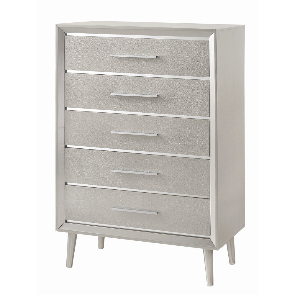 Coaster Furniture Ramon Metallic Sterling 5-drawer Chest - - 28108844 - Mycitystee
