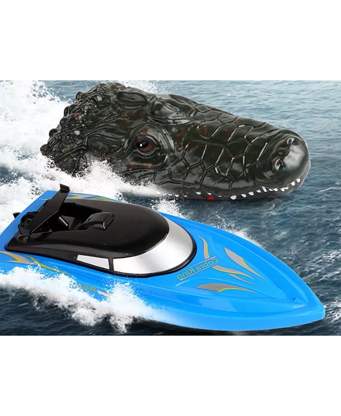 Jupiter Creations Remote Controlled Speed Boat That Can Be Transformed Into a Crocodile， 7 Pieces - Mycitystee