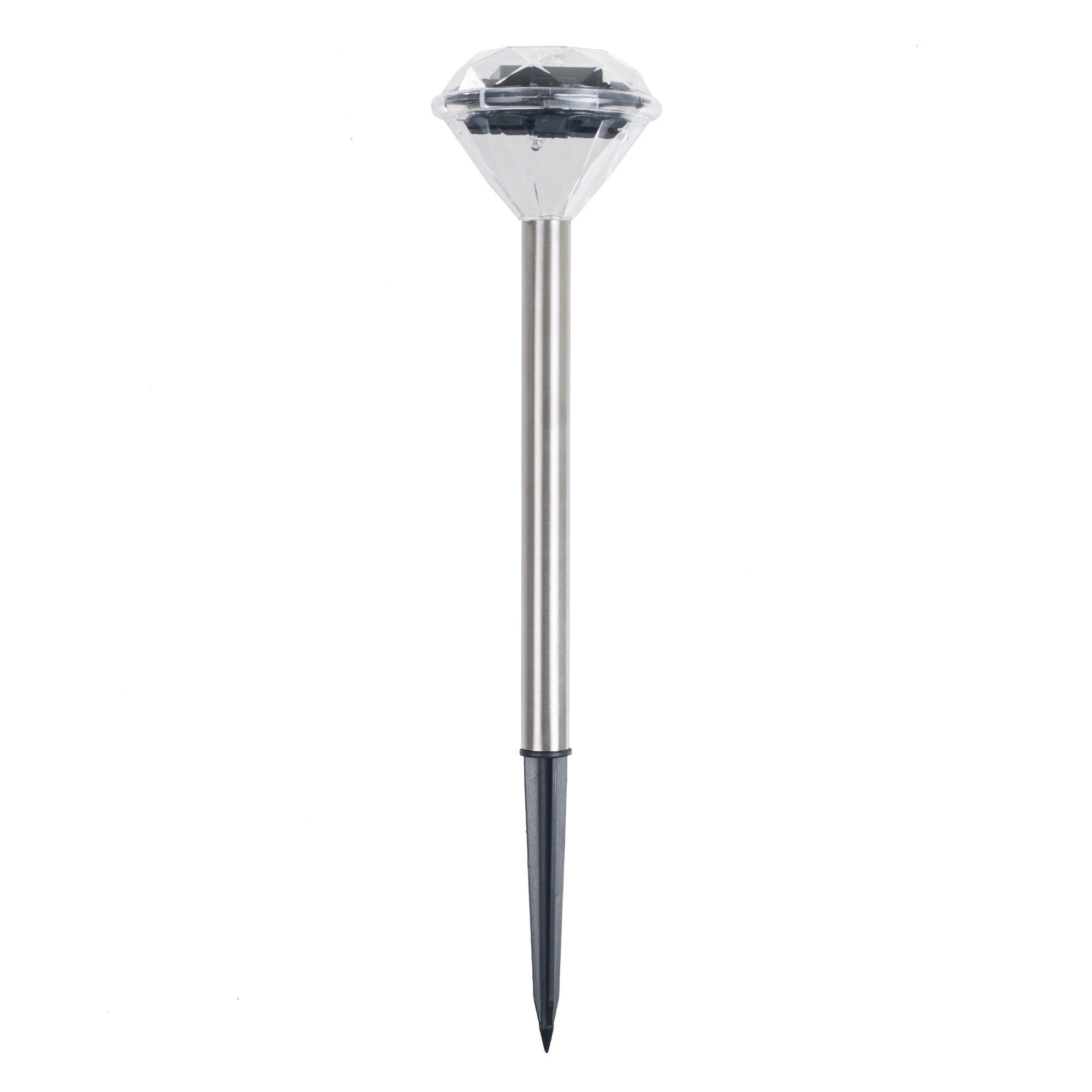 Pure Garden Outdoor Diamond Shaped Solar Pathway Lights - Silver - Mycitystee