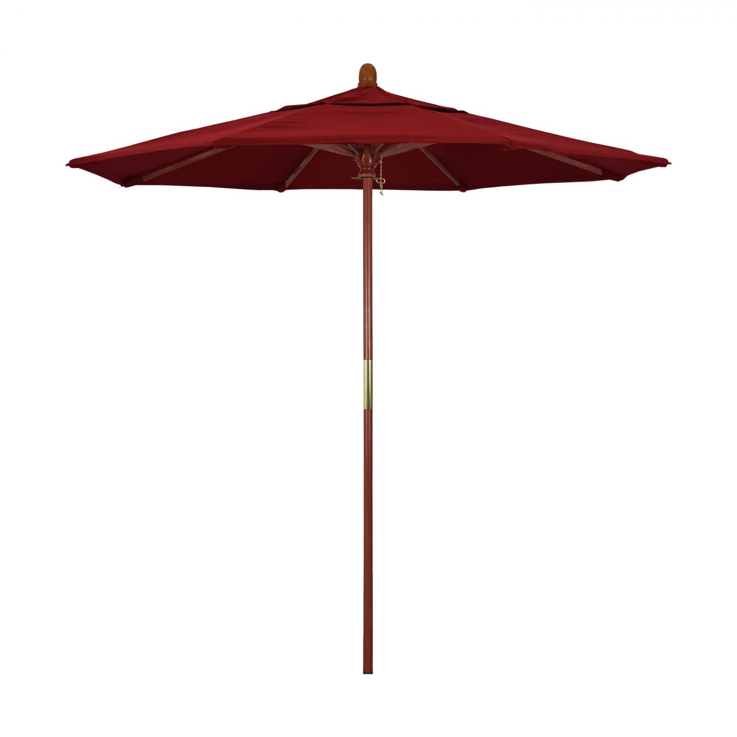 California Umbrella 7.5 Ft. Octagonal Hardwood Patio Umbrella W/ Push Lift and Hardwood Ribs - Mycitystee