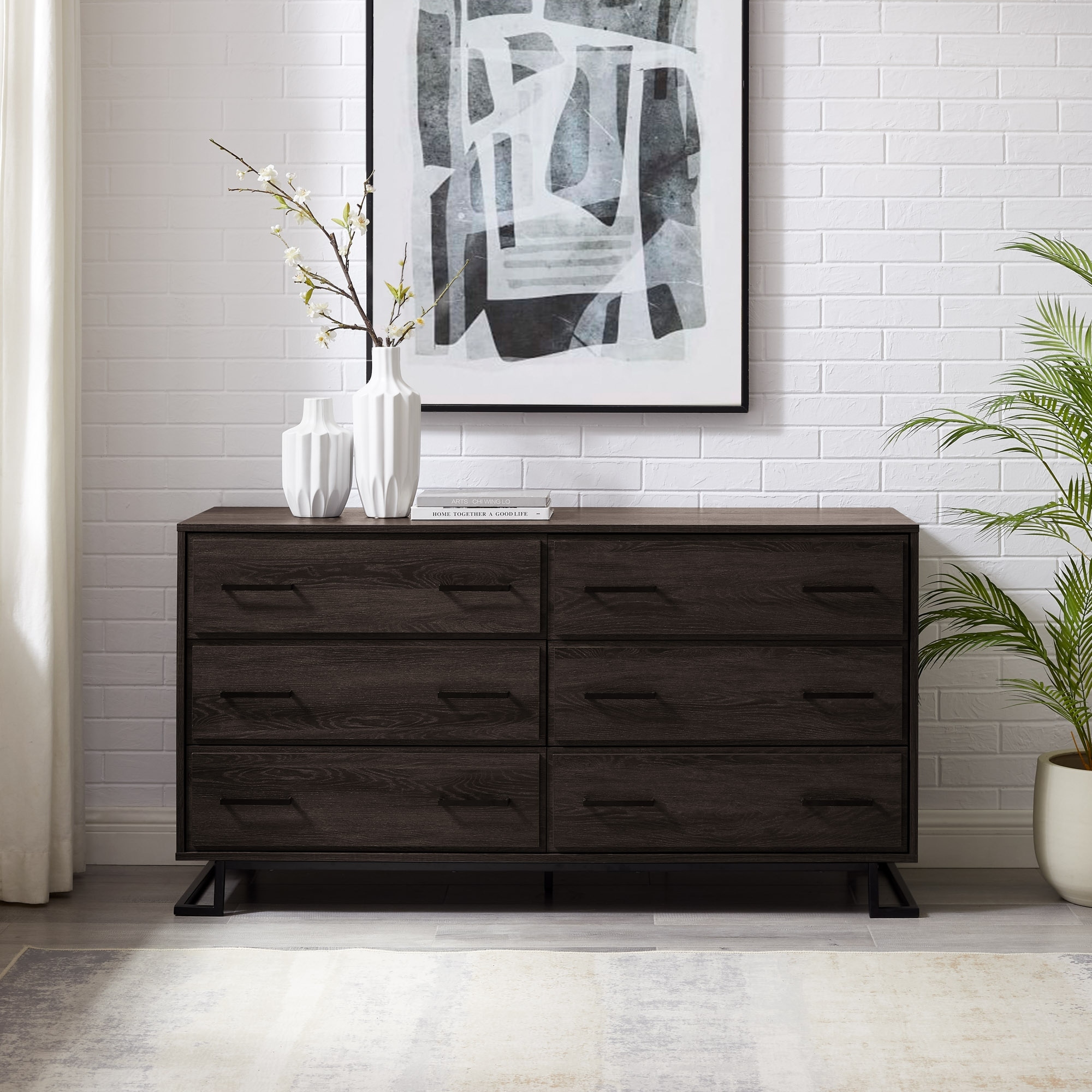 Middlebrook Contemporary Metal-Leg Six-Drawer Dresser - - 37102757 - Mycitystee