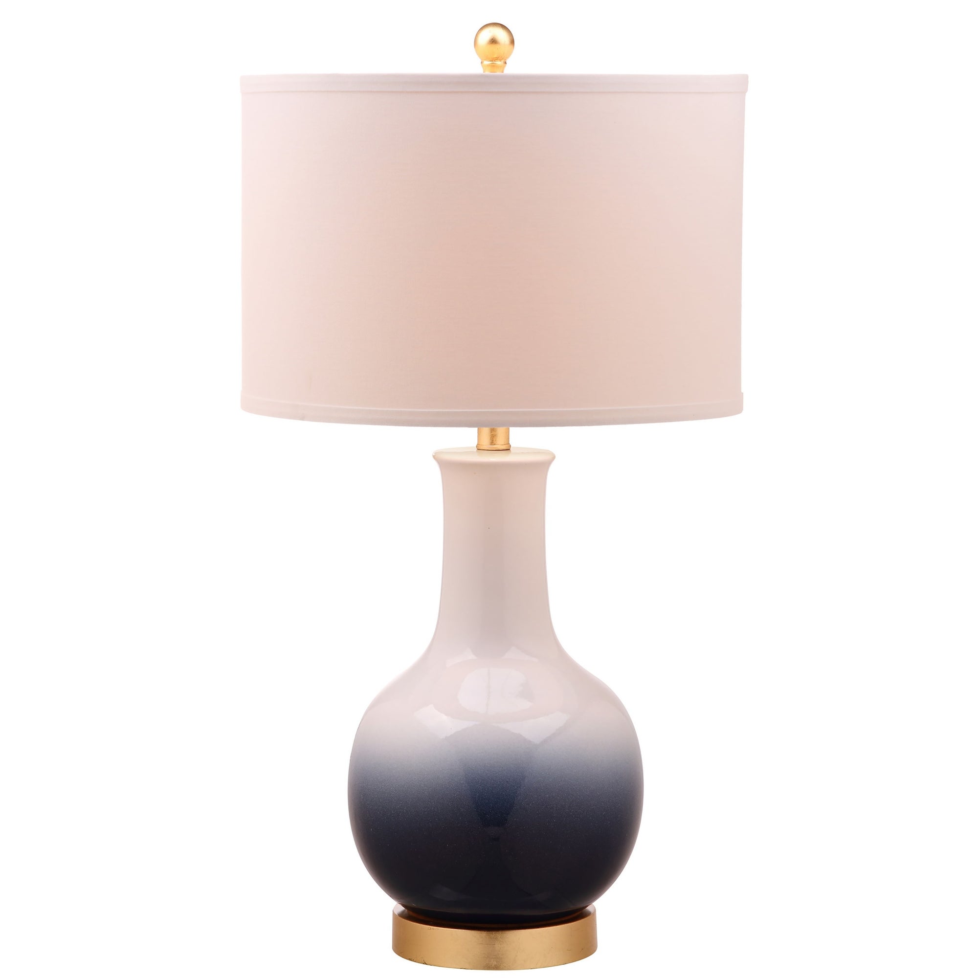 SAFAVIEH Lighting 28-inch Alfio Navy/ White LED Table Lamp - 15