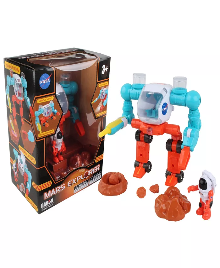 Space Adventure Series NASA Mars Mission Mars Explorer 7 Piece Playset with Lights Astronaut Space Adventure Series - Mycitystee