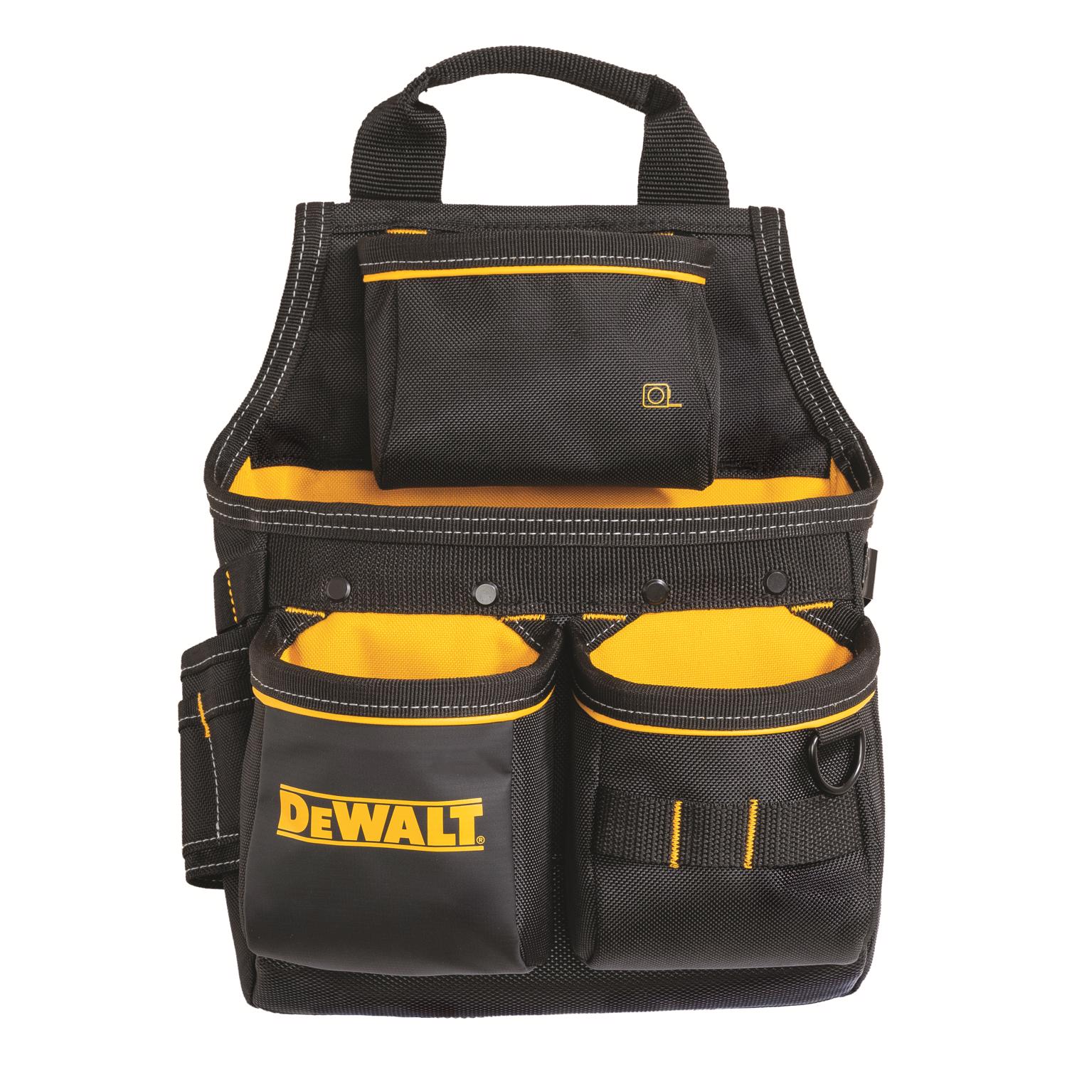 DeWalt 13 pocket Ballistic Nylon Professional Nail Pouch Black/Yellow - Mycitystee