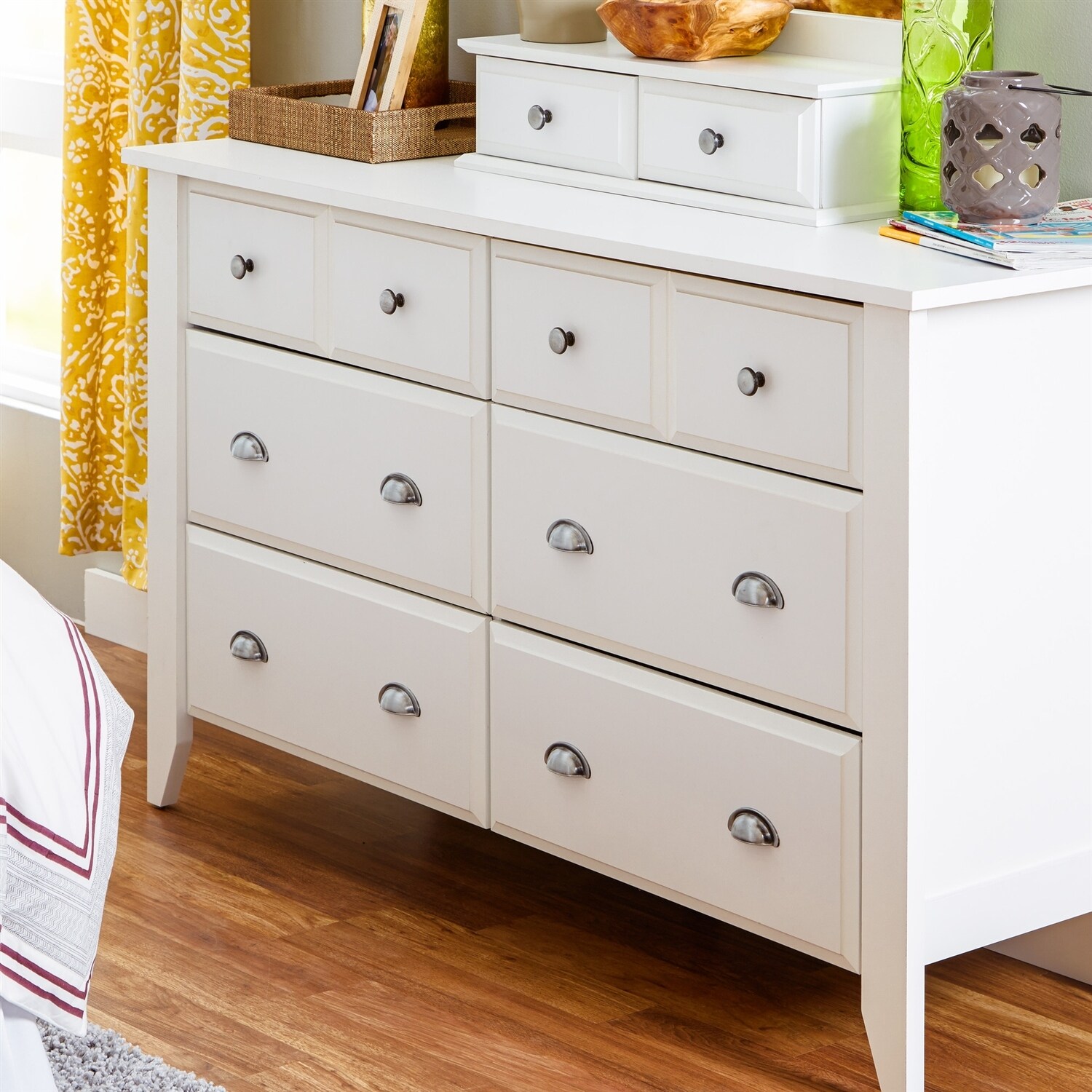 White 6-Drawer Dresser Traditional Design - - 29083734 - Mycitystee