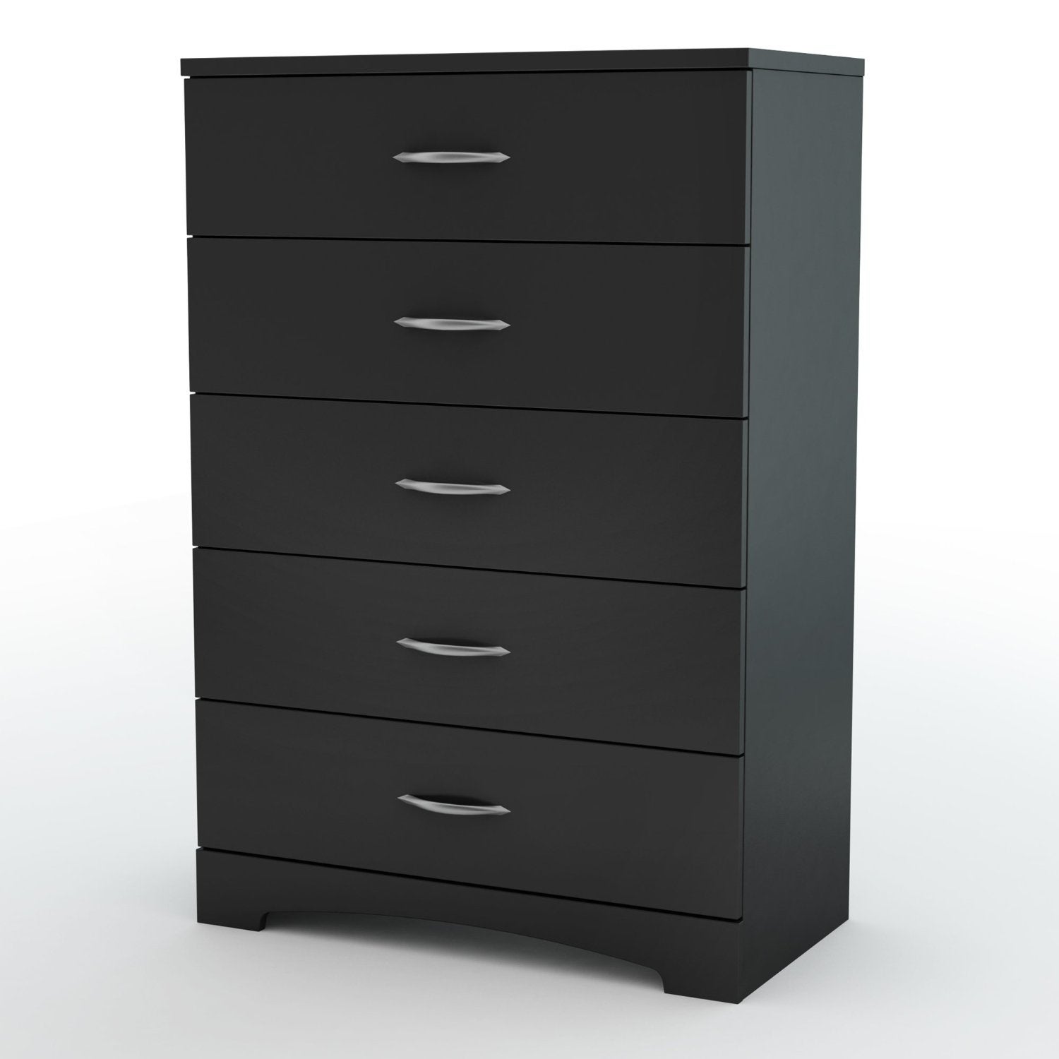 Modern 5-Drawer Bedroom Chest in Black Wood Finish - - 29083757 - Mycitystee