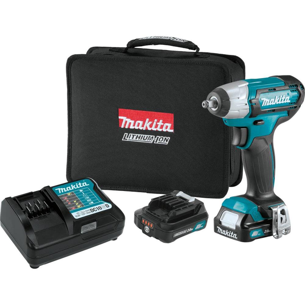 Makita 12V Max CXT Lithium-Ion Cordless 3/8 In. Impact Wrench Kit (2.0Ah) WT02R1 from Makita - Mycitystee