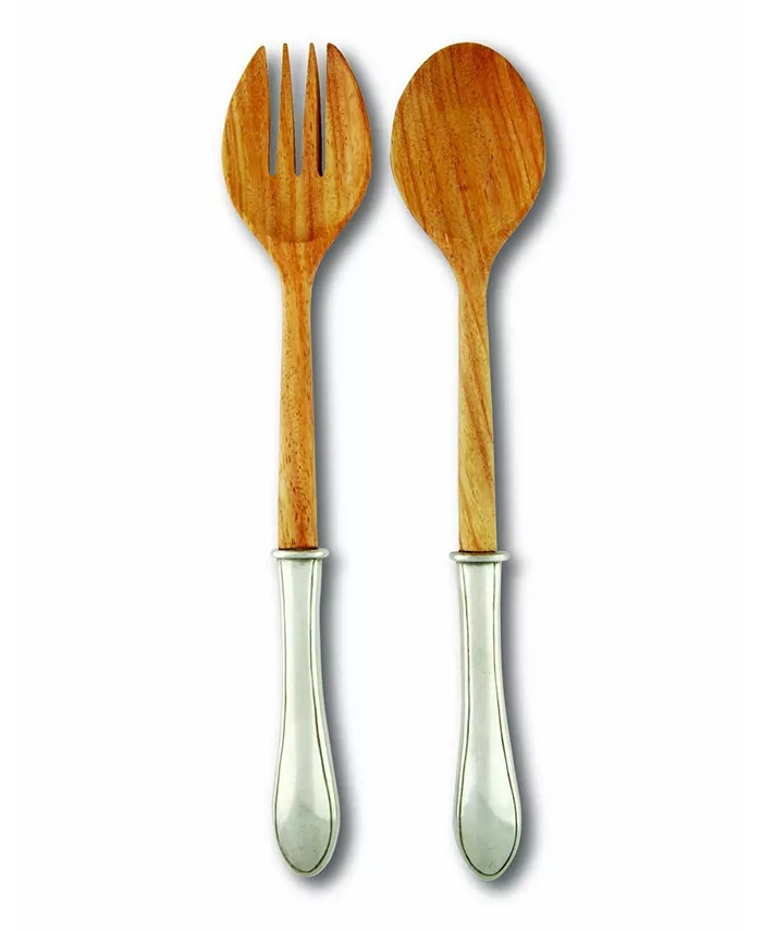 Vagabond House Salad Set Wales Pattern Pewter Handle - Mycitystee