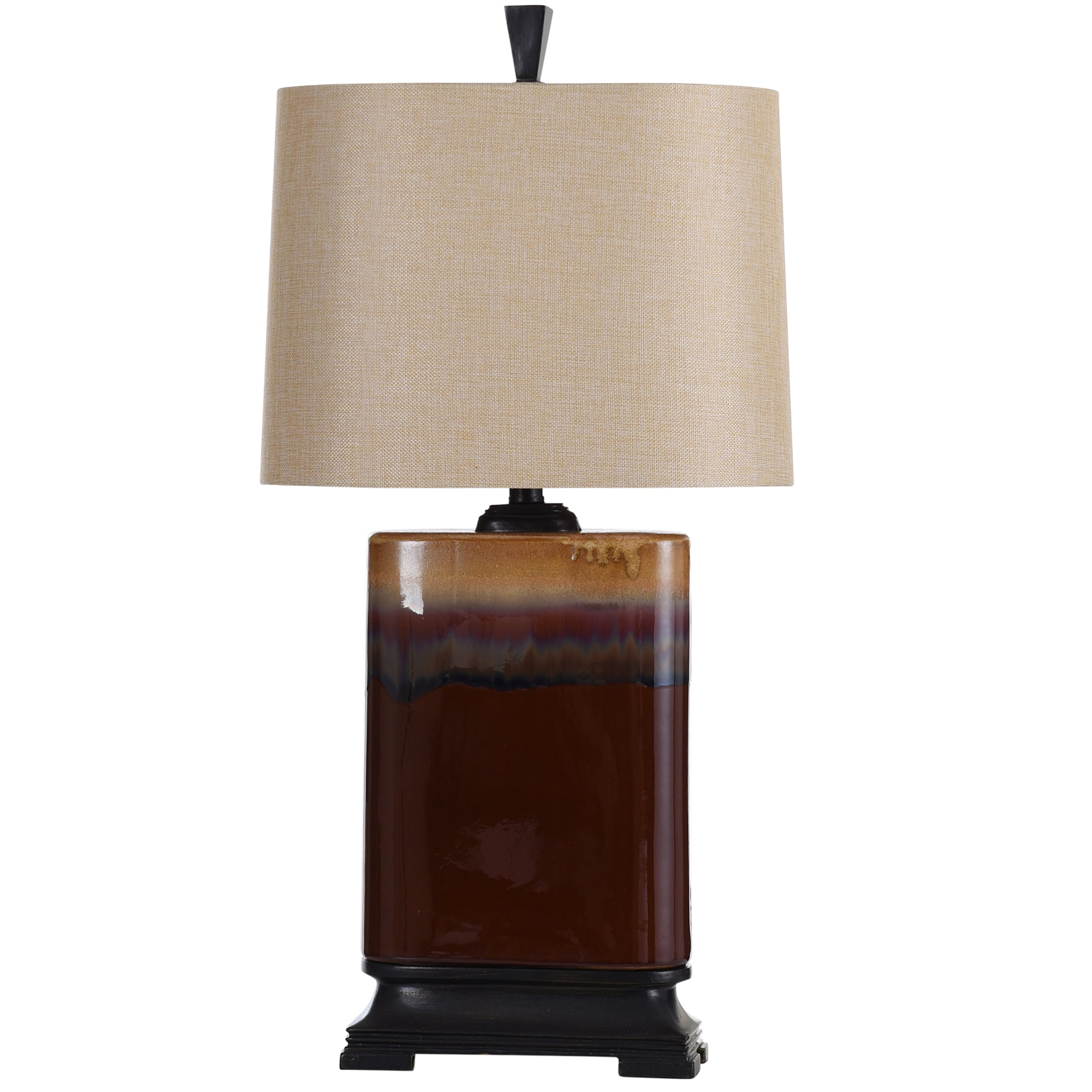 StyleCraft Cinnaban Red Dripping-glaze Ceramic Table Lamp - Mycitystee