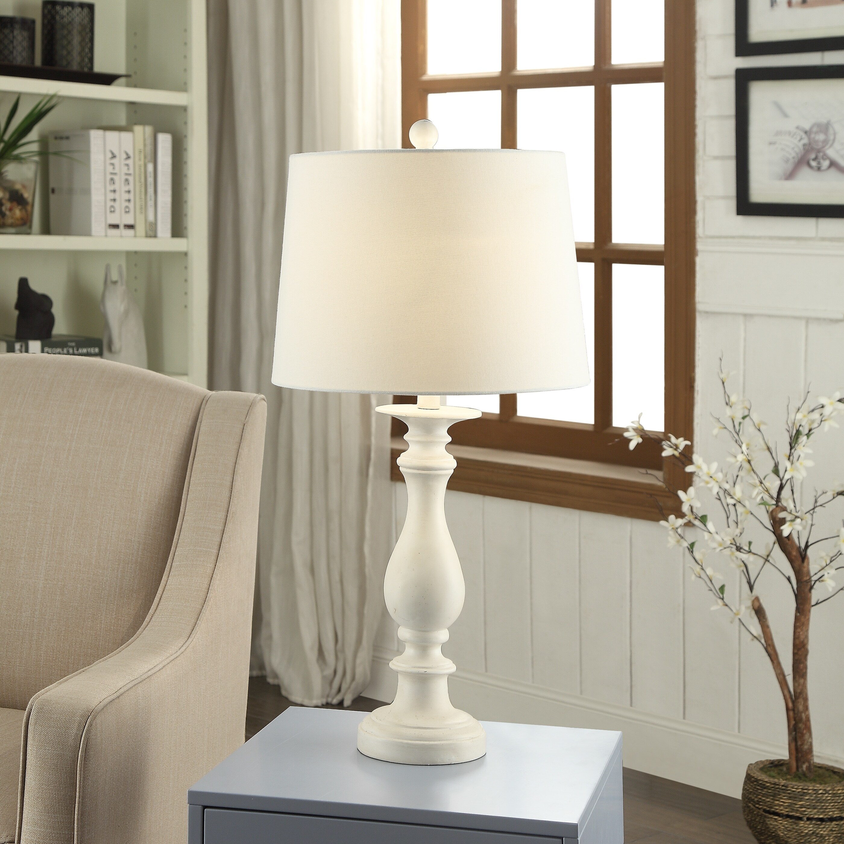 Polyresin Table Lamp - 14x14x28.5 - Mycitystee