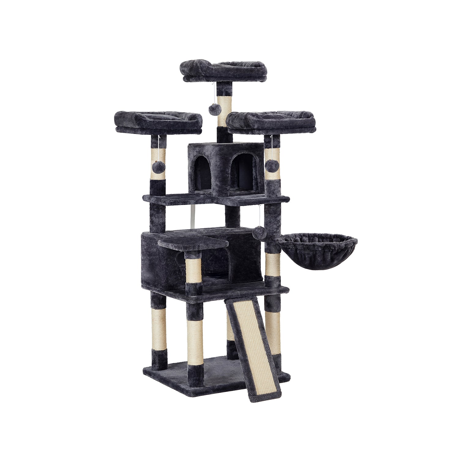 Feandrea Cat Condo with Scratching PostsSmoky Gray - Mycitystee