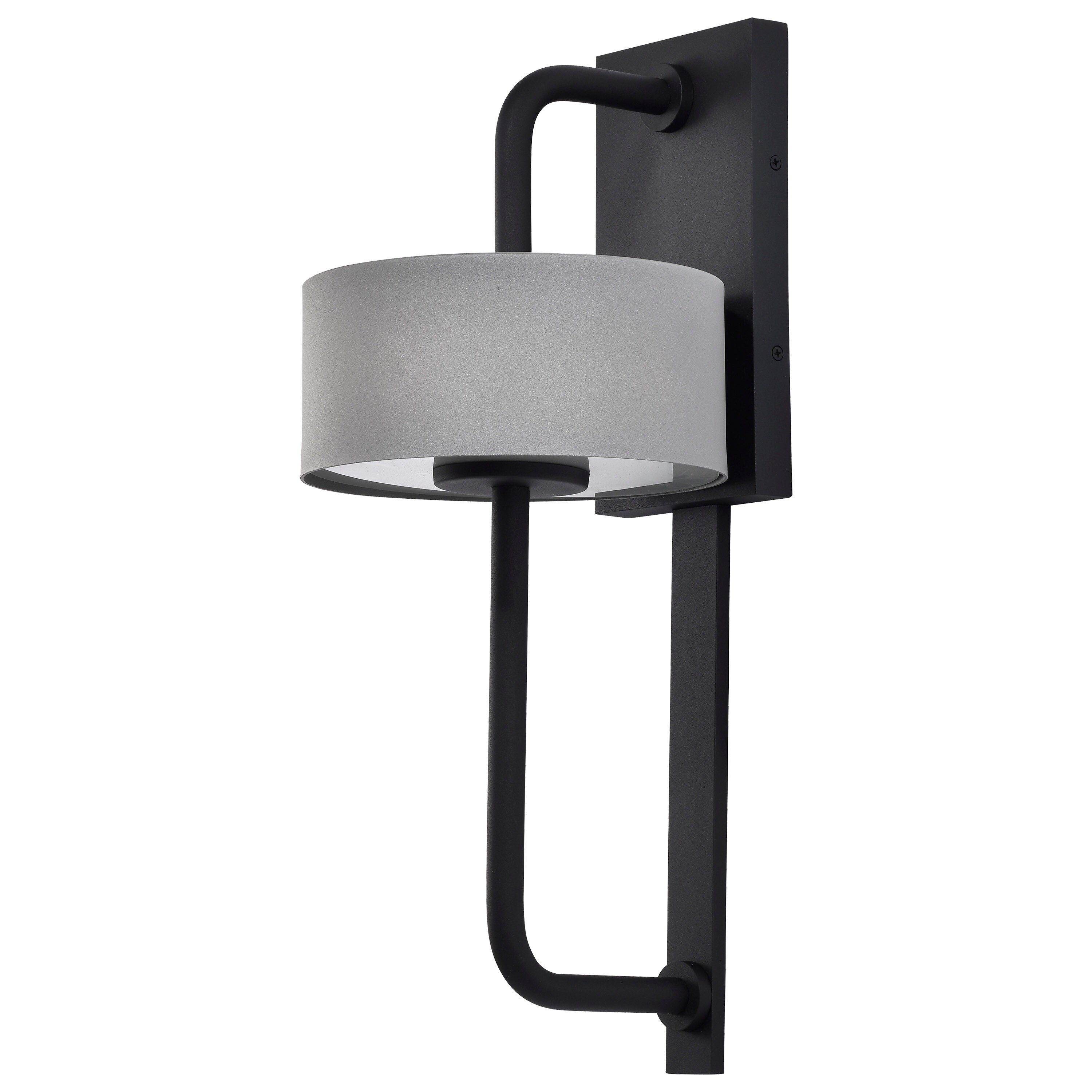 Overtop 10W LED Large Wall Lantern Matte Black and Silver Shopping - The Best Deals on Outdoor Wall Lanterns | 39387866 - Mycitystee