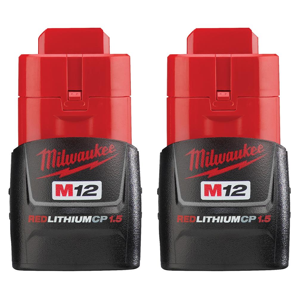 Milwaukee M12 REDLITHIUM 1.5Ah Compact Battery Pack 2pk 48-11-2411 from Milwaukee - Mycitystee