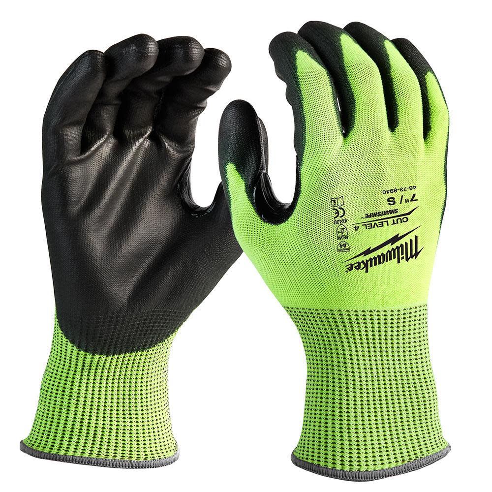 Milwaukee Cut Level 4 Gloves Hi Vis Polyurethane Dipped 48-73-8940M910 from Milwaukee - Mycitystee
