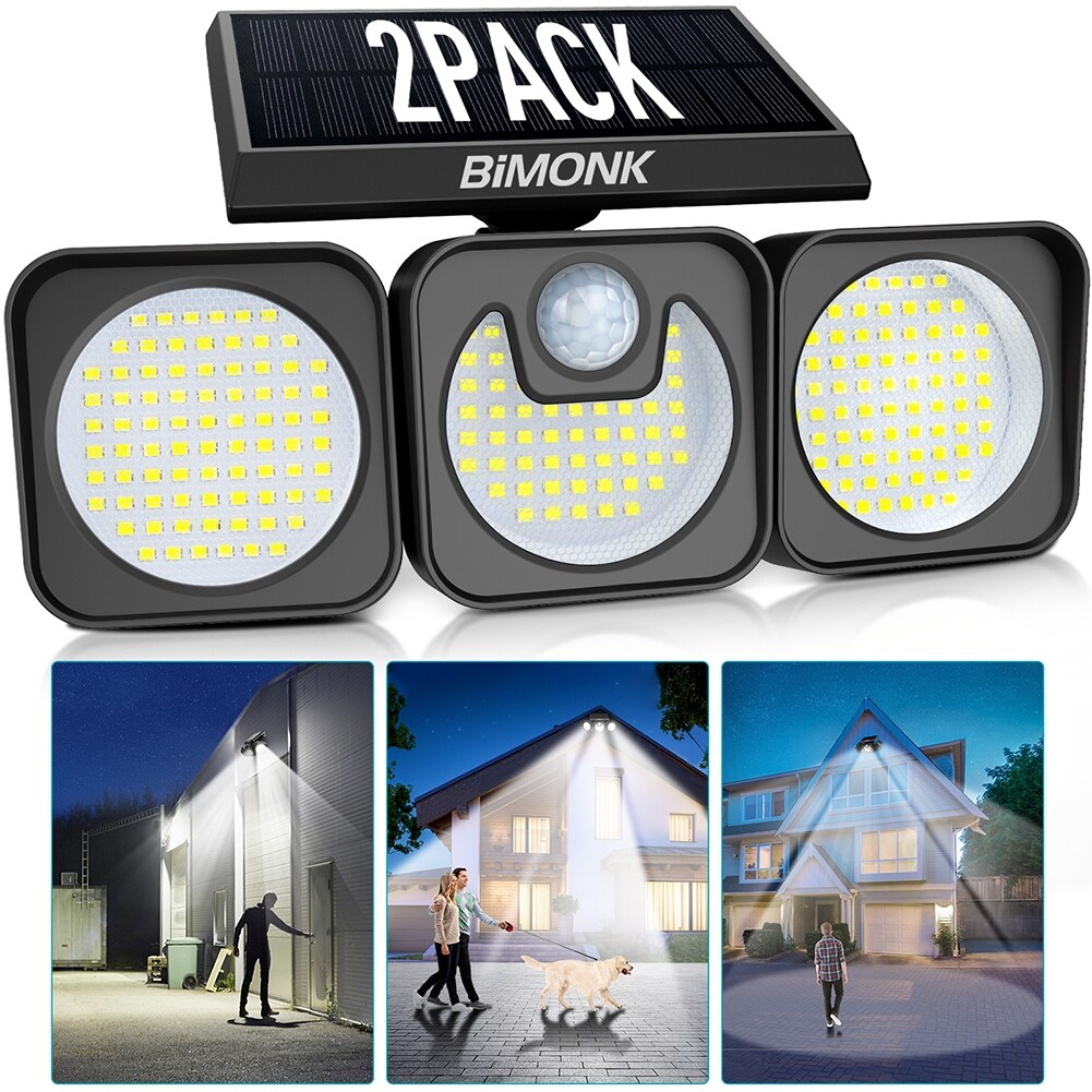 270°Adjustable Solar Flood Light Outdoor with 3 Heads Solar Light - Mycitystee