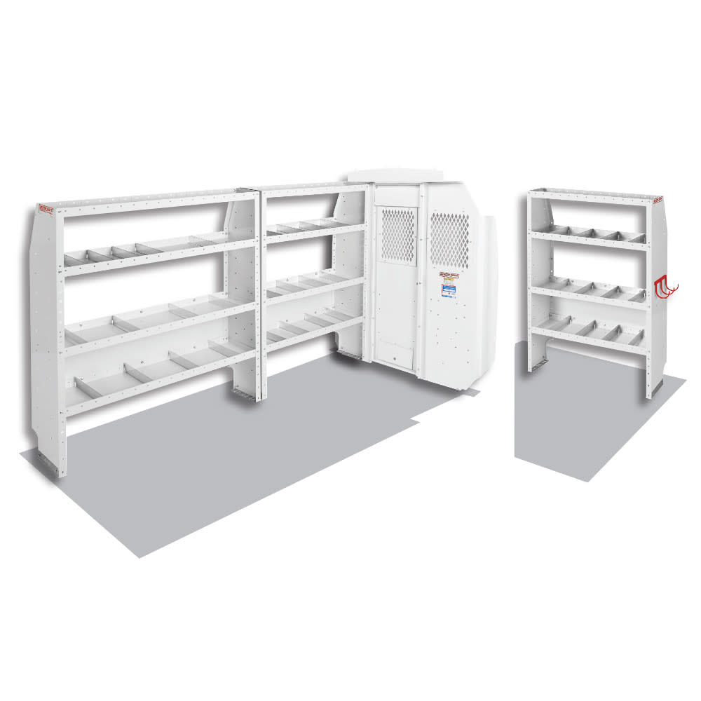 Commercial Shelving Package for Mid-Roof, 130 Inch Wheel Base Ford Transit Vans - Mycitystee