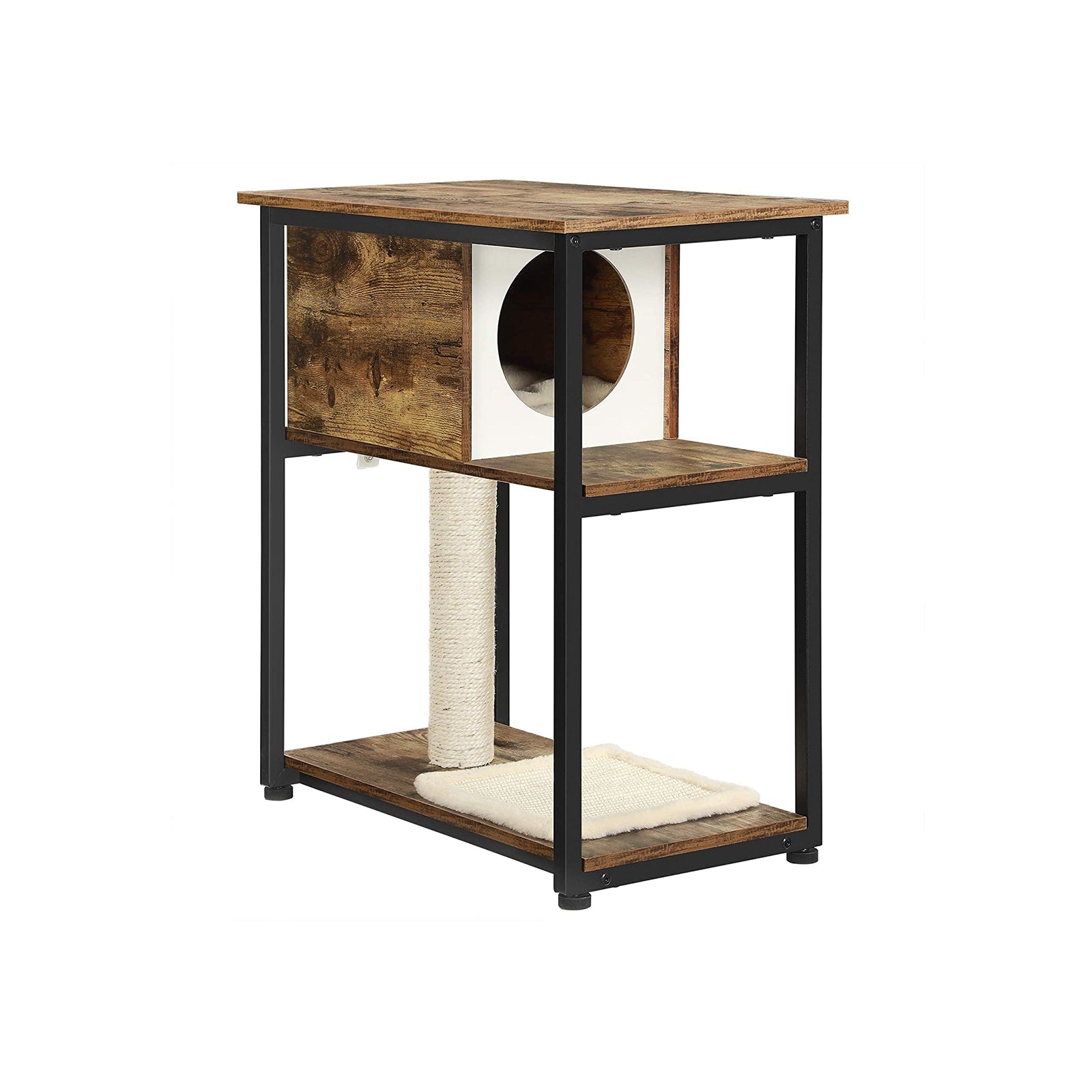 Feandrea Cat Tree and End Table Rustic Brown - Mycitystee