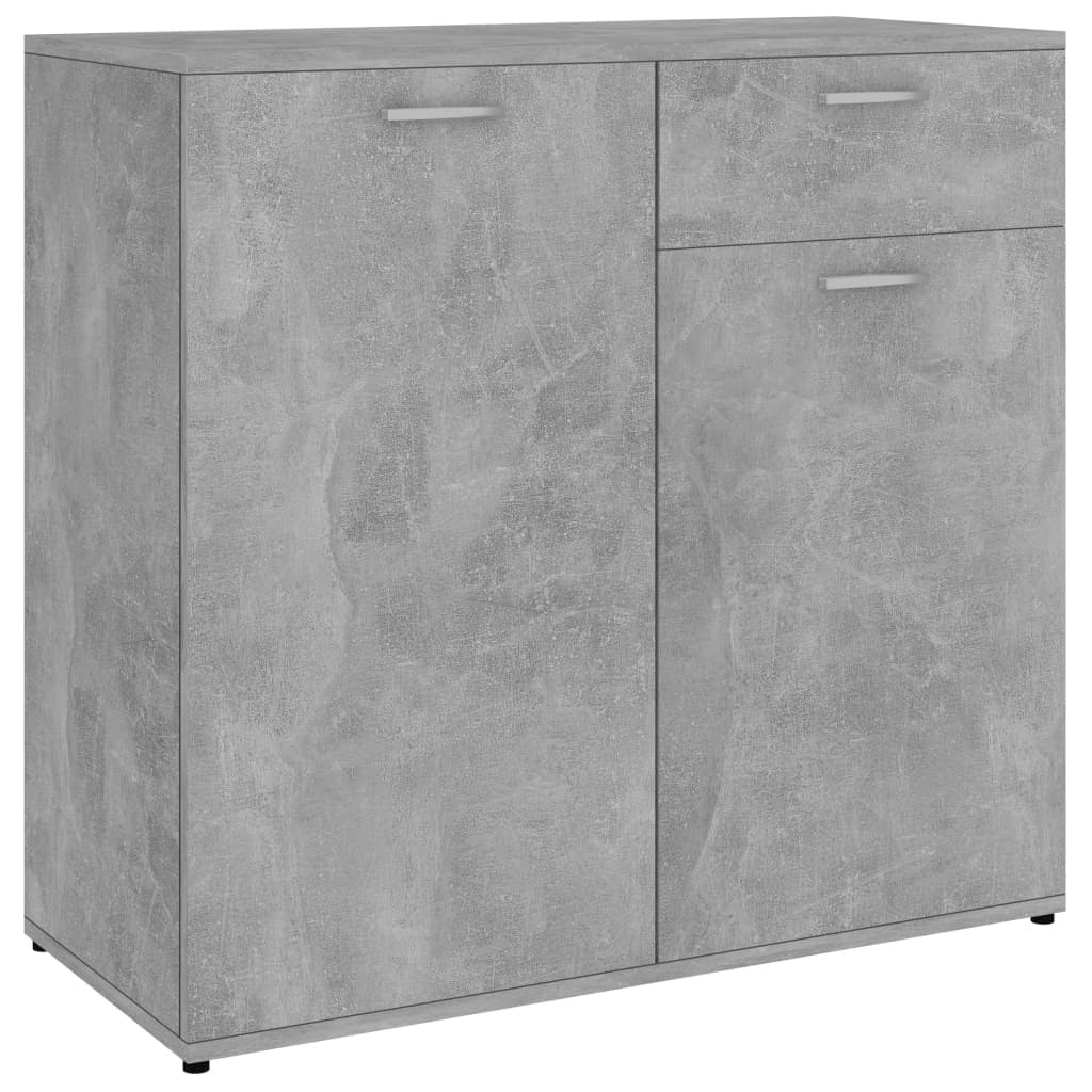 vidaXL Sideboard Concrete Gray 31.5