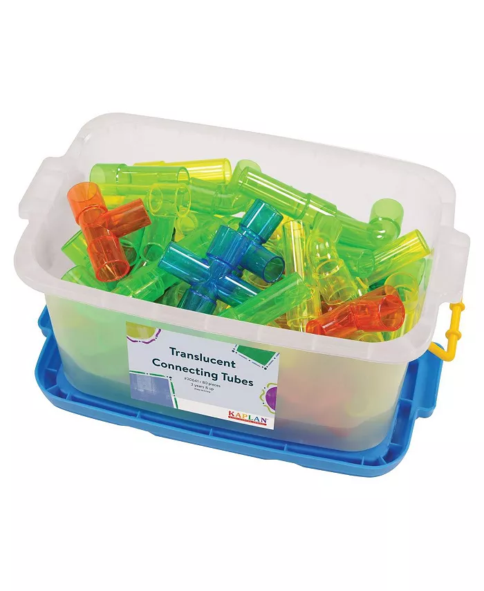 Kaplan Early Learning Translucent Connecting Tubes - 80 Pieces - Mycitystee