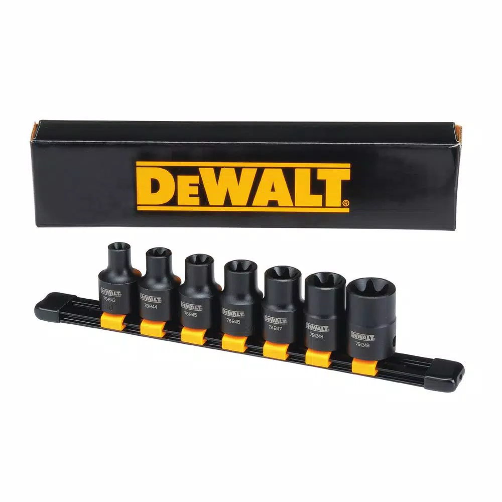 DEWALT 1/2 in. Drive Internal Torx  Impact Socket Set (7-Piece) and#8211; XDC Depot - Mycitystee