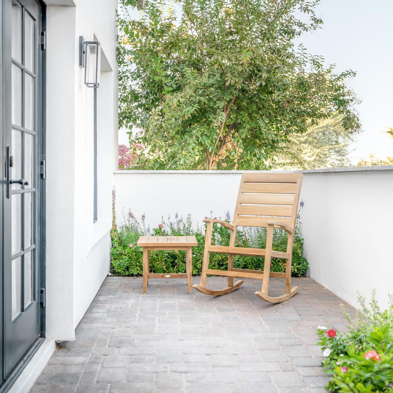 Signature Wistow Lane Teak Patio High Back Rocking Chair - Mycitystee