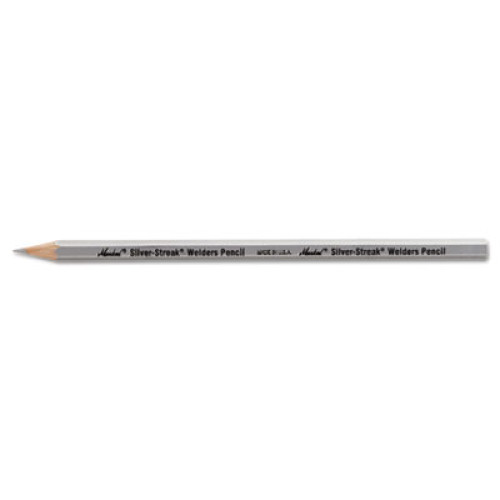 Markal Silver-Streak Welder's Pencil， Silver Lead/Barrel， Dozen (96101) - Mycitystee
