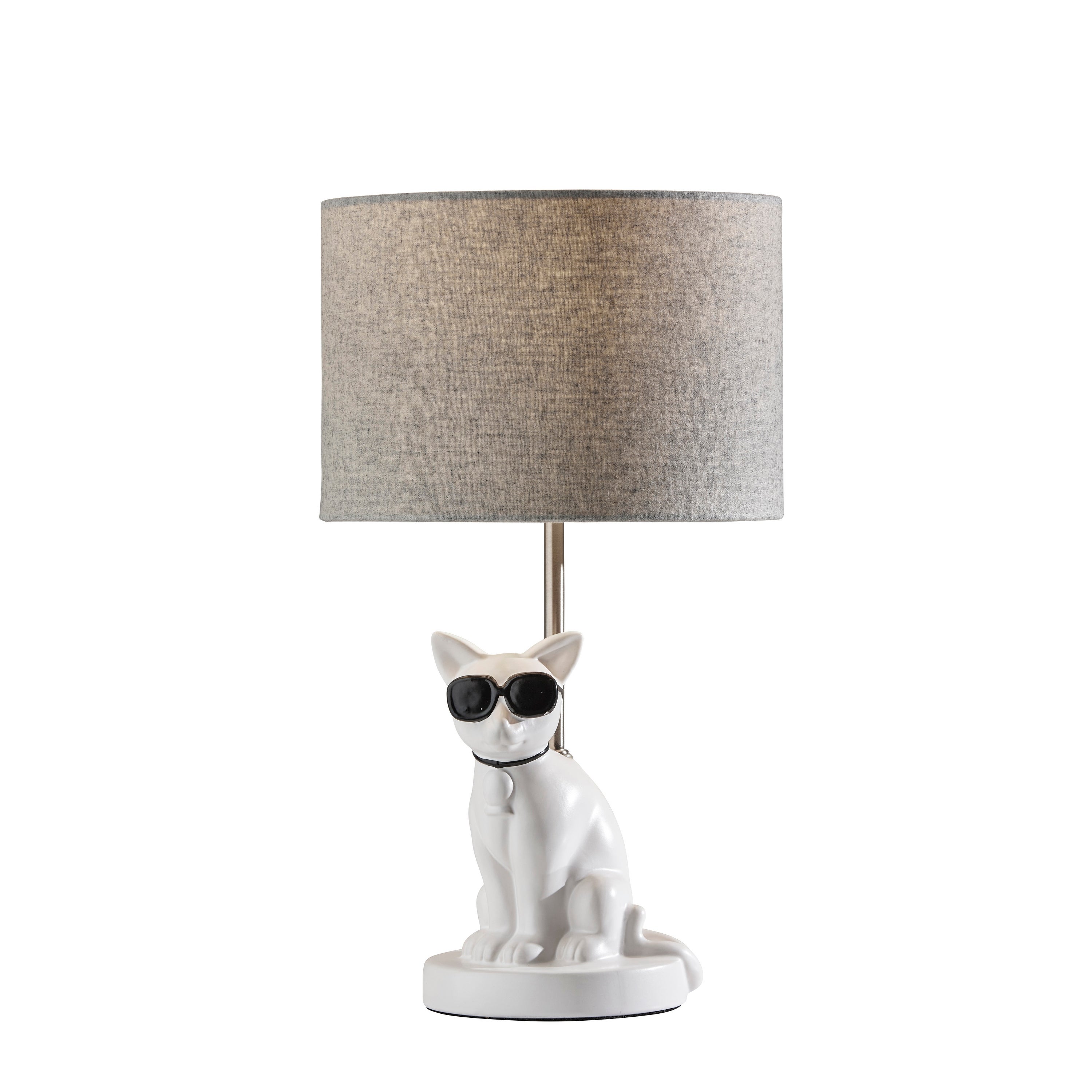 Adesso White Sunny Cat Table Lamp - Mycitystee