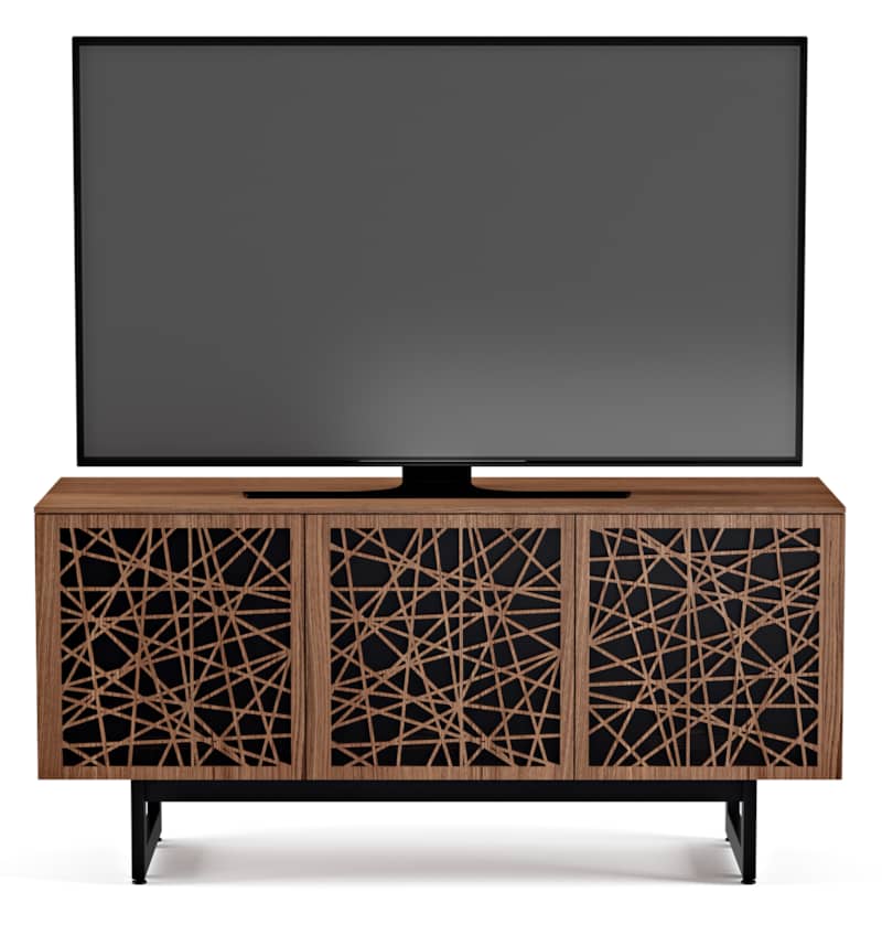 BDI Elements Ricochet Natural Walnut Media with Triple-Width Storage Cabinet - Mycitystee