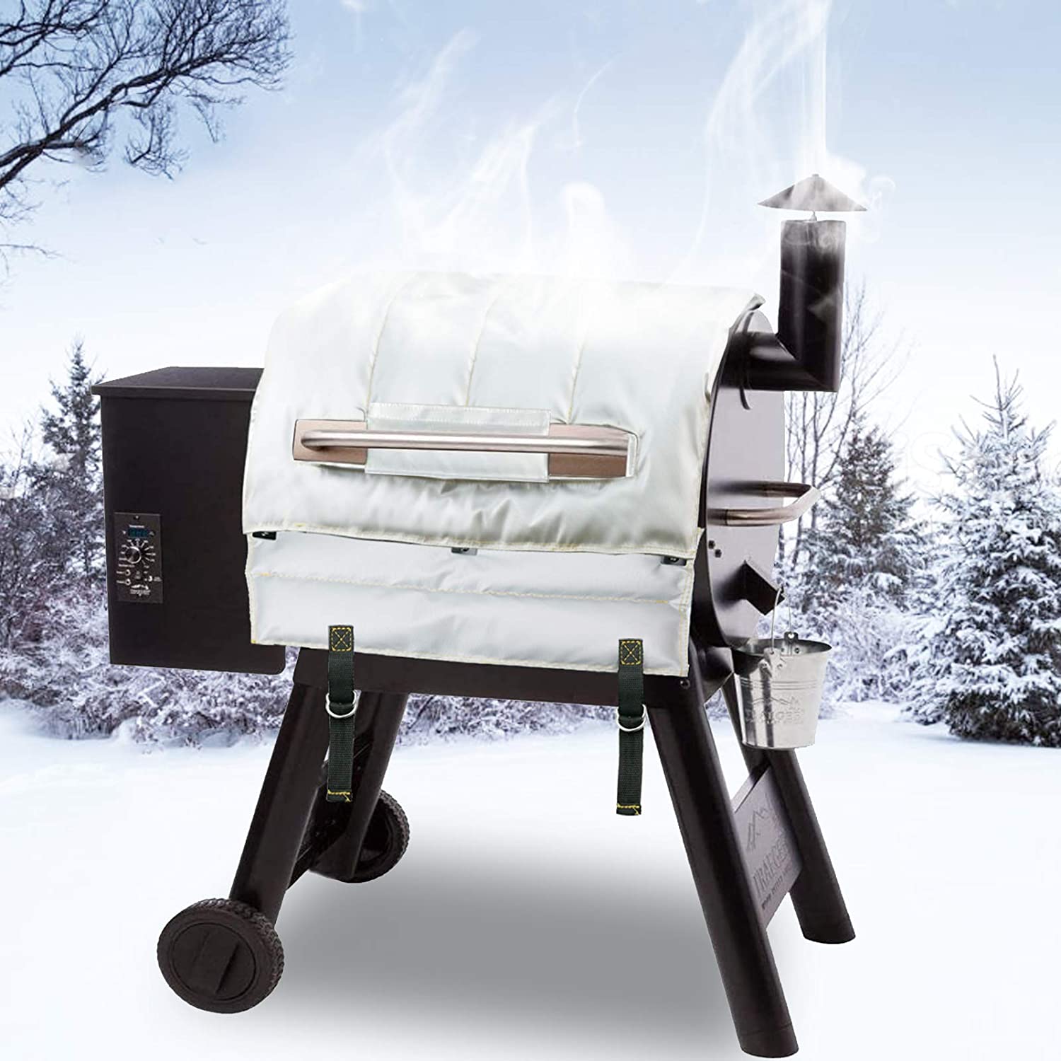 Thermal Insulation Blanket for Traeger Pro 22 Series TFB57QPF Wood Pellet Grill Smoker - Mycitystee