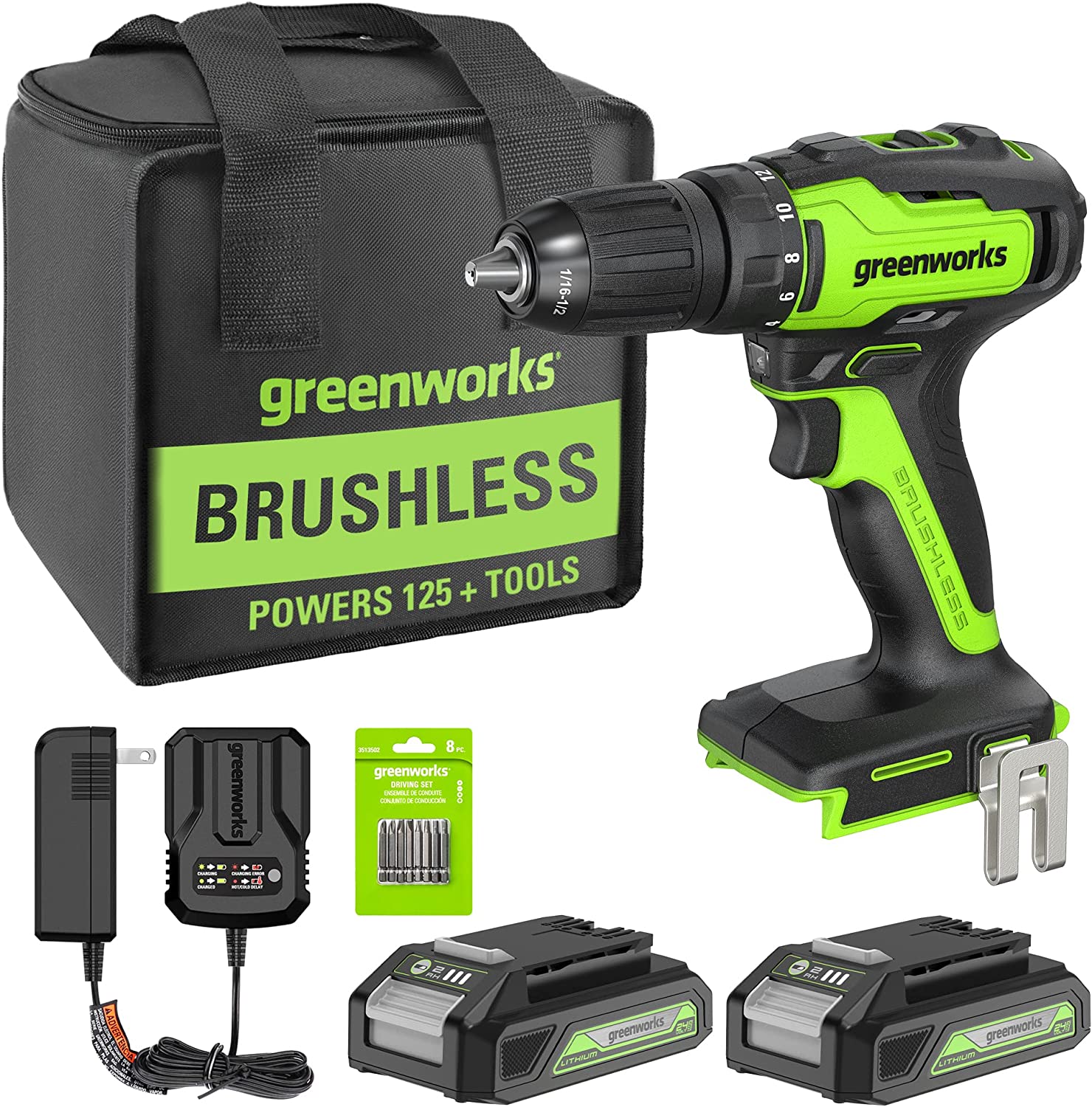 24V Brushless Drill Combo Kit  Tool Bag | Greenworks Tools - Mycitystee