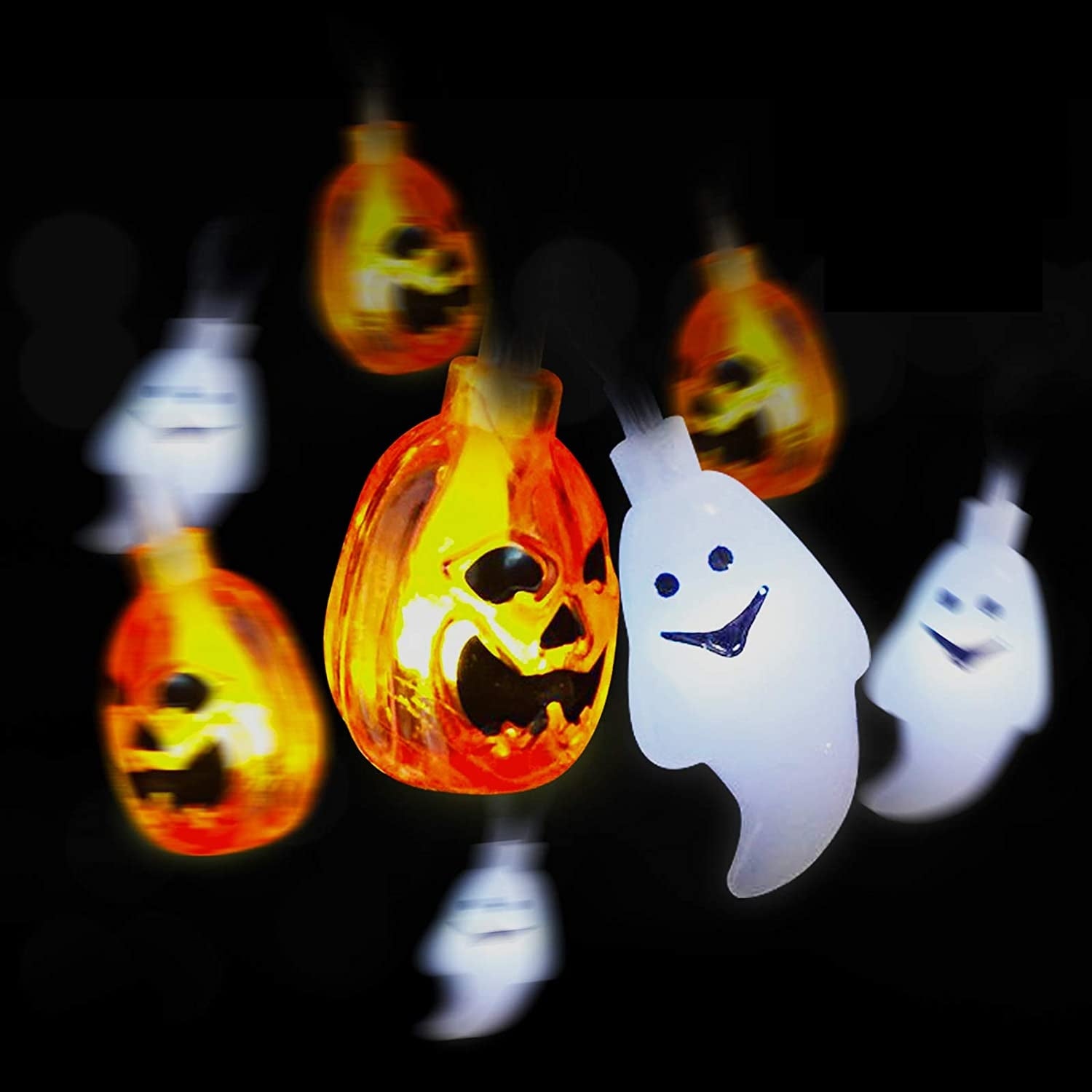 10FT LED(Pumpkin/White Ghost) Lights，for Indoor/Outdoor - Yellow Shopping - The Best Deals on String Lights | 39295556 - Mycitystee