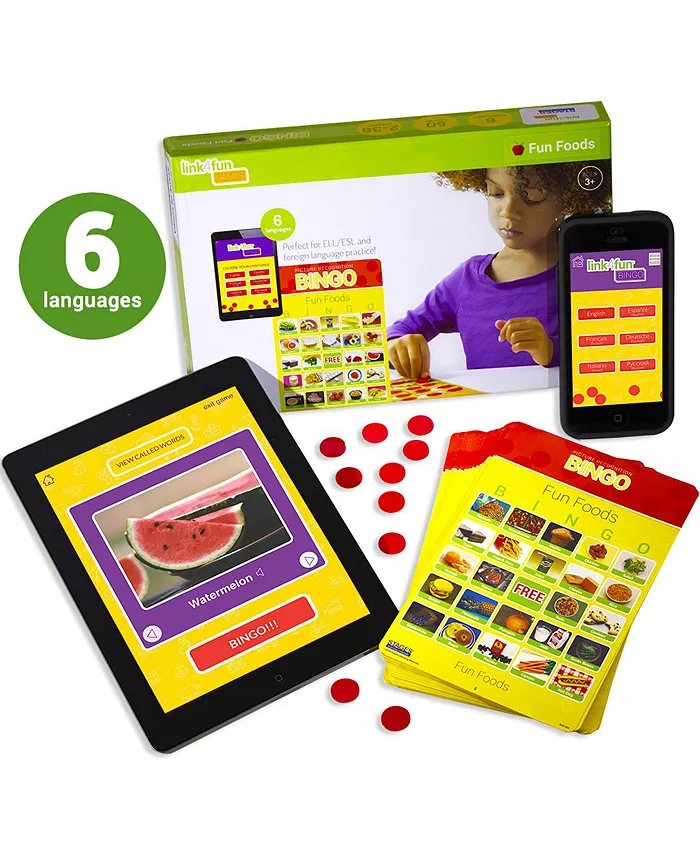 Stages Learning Materials Link4Fun Real Photo Fun Foods Bingo Game - Mycitystee