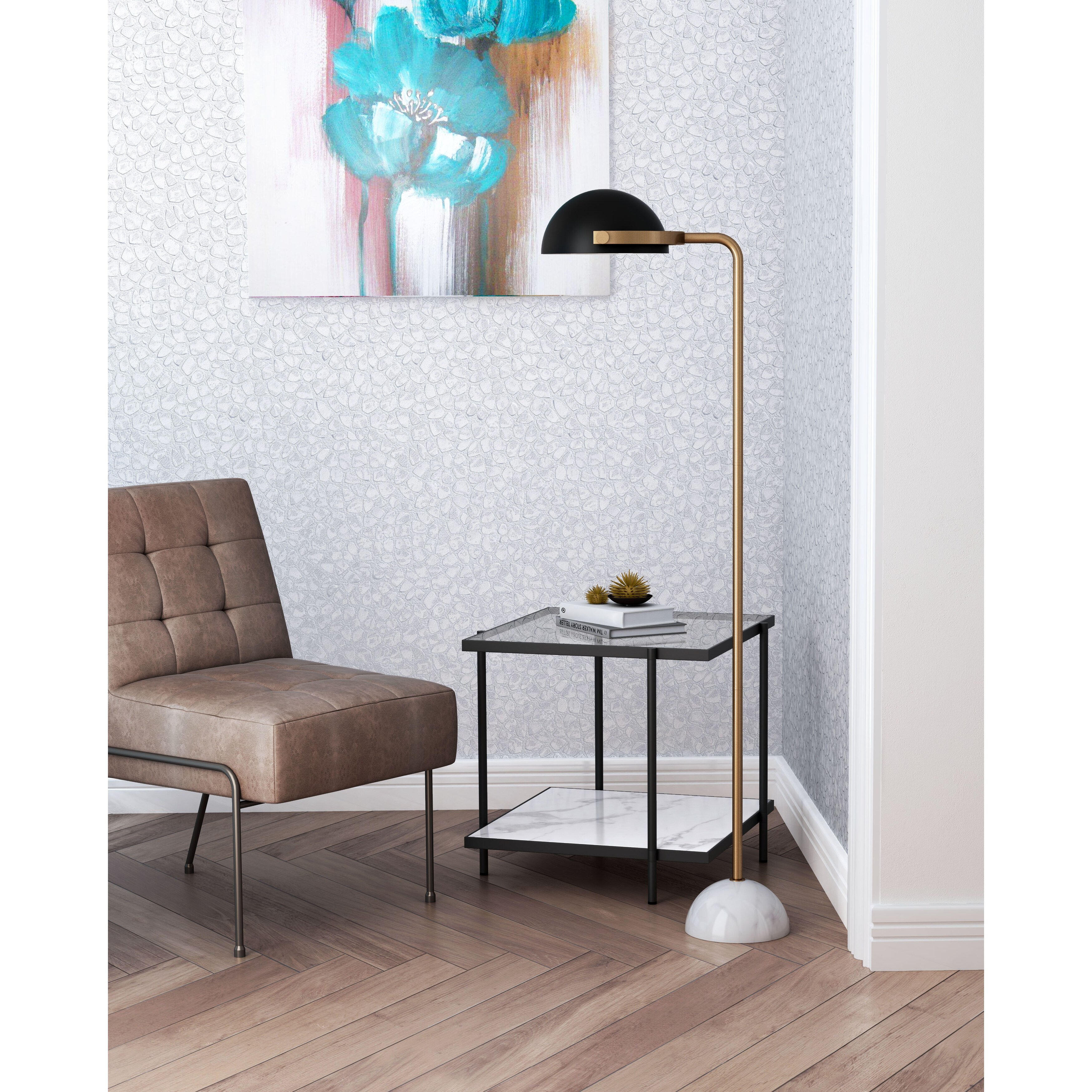 Arbor Meadow Floor Lamp Black and White - Mycitystee
