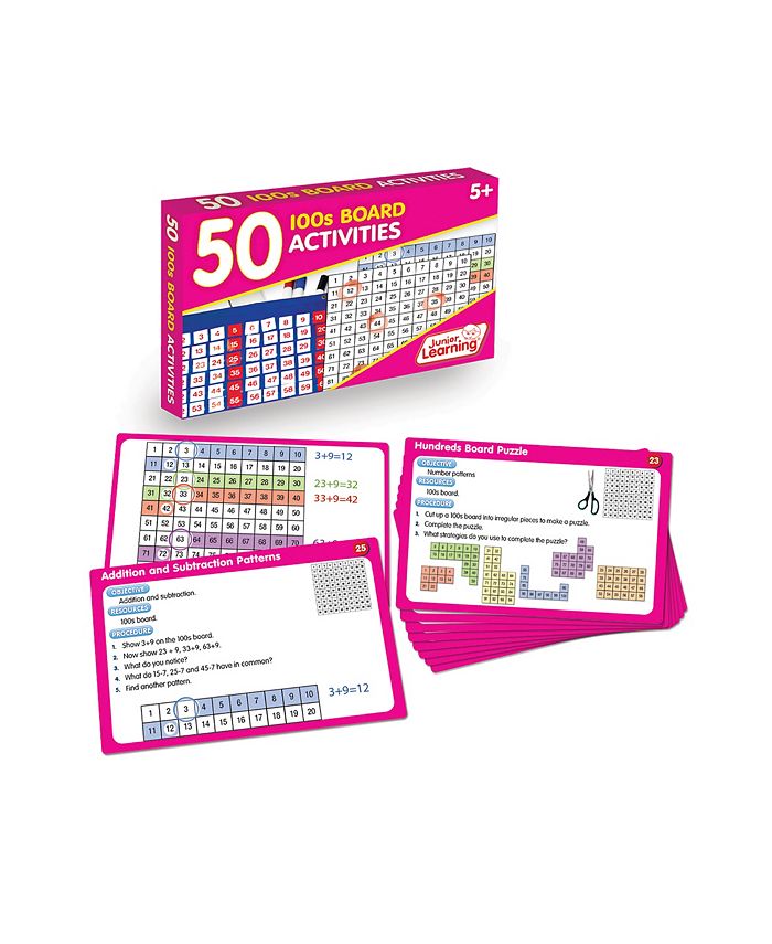 Junior Learning 50 100s Board Activities Learning Set - Mycitystee