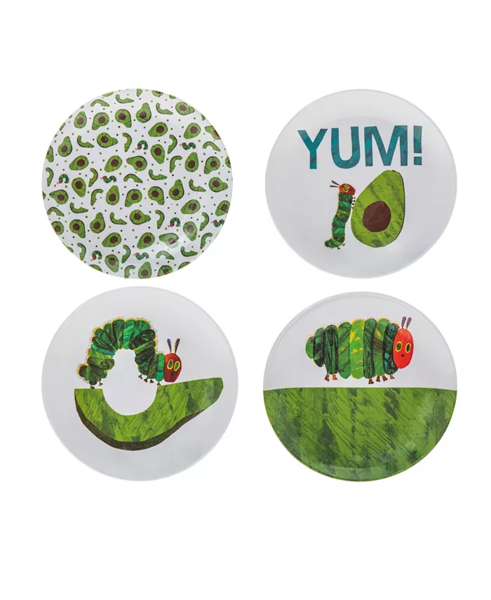 Godinger World of Eric Carle Children's Avocado Serving Plates Set， 4 Piece - Mycitystee