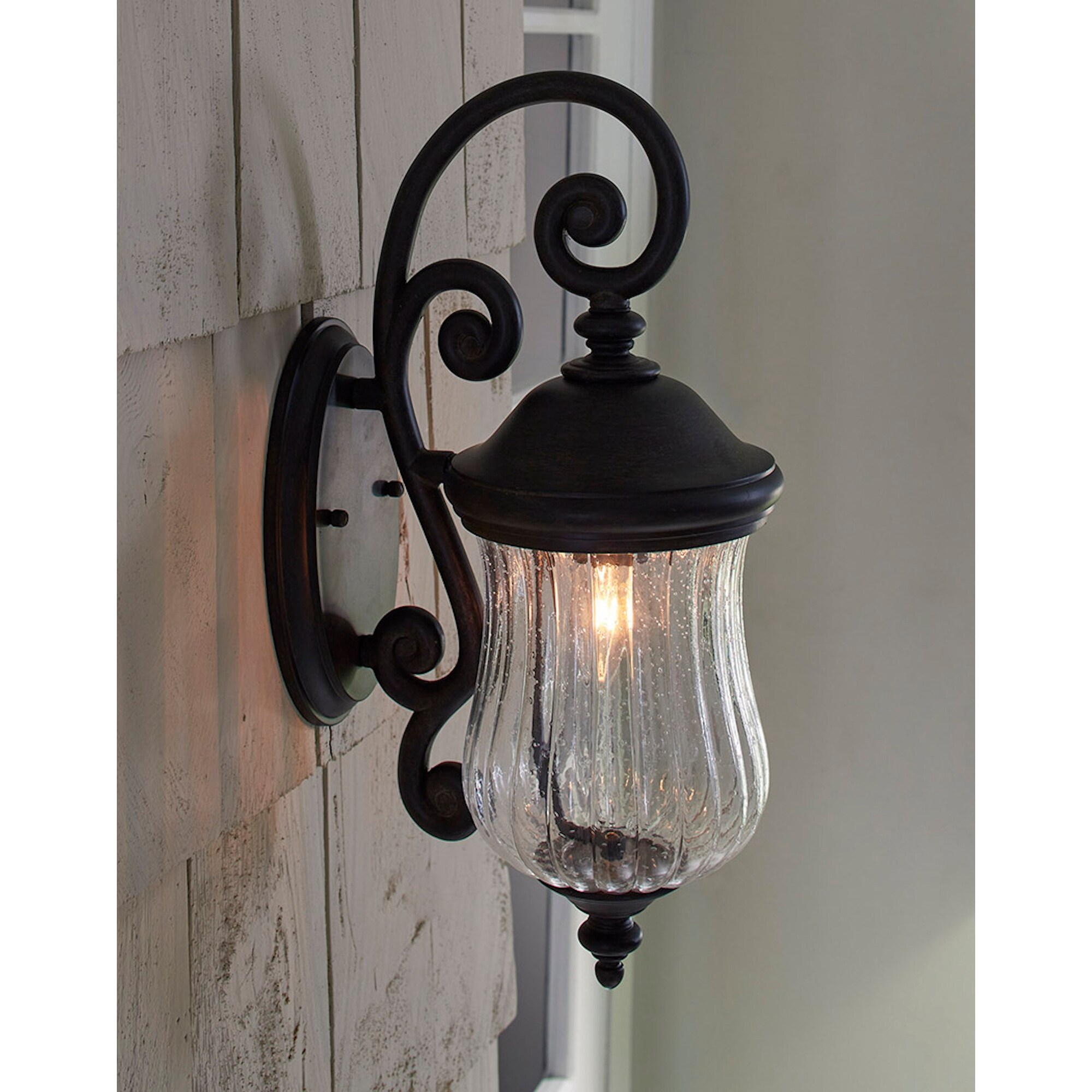 Bellagio 1-light Black Coral Outdoor Wall Lantern Shopping - The Best Deals on Outdoor Wall Lanterns | 24178046 - Mycitystee