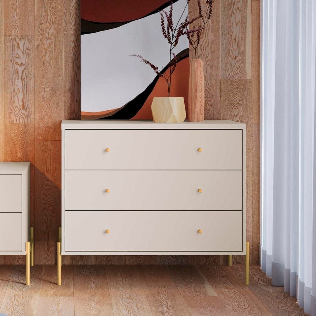 Manhattan Comfort Jasper 3.0 Dresser with Steel Gold Legs - - 36787667 - Mycitystee