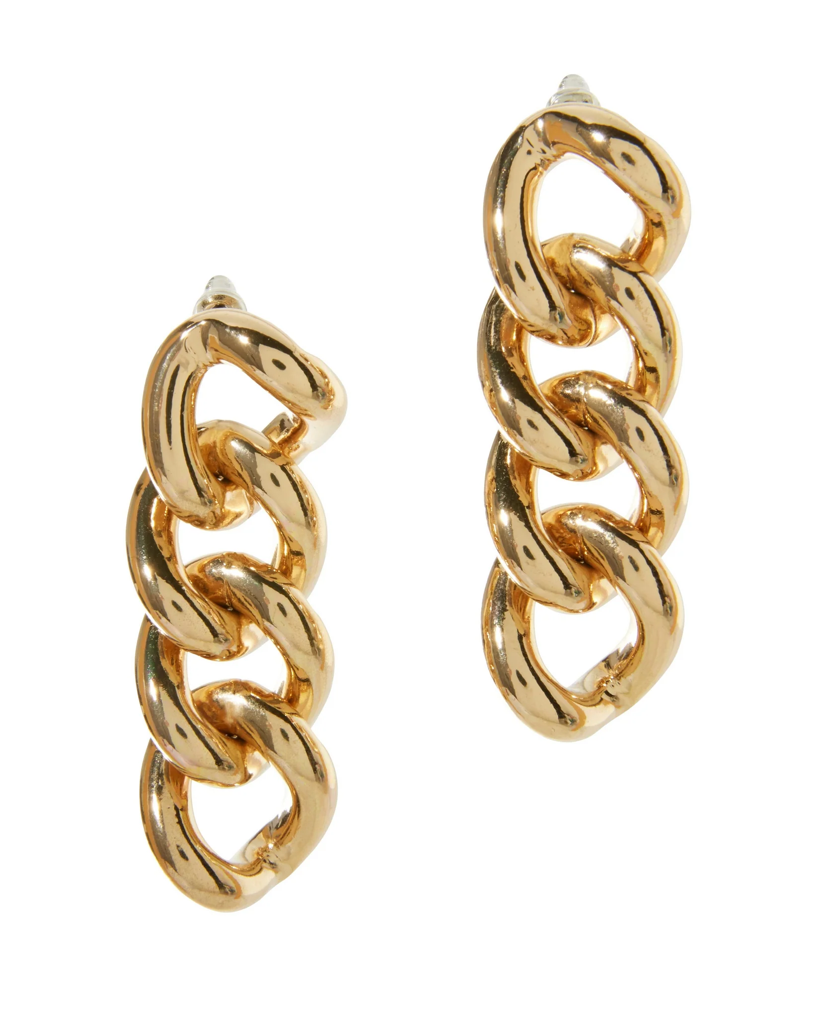 Gold Chain Link Earring Gold - Mycitystee
