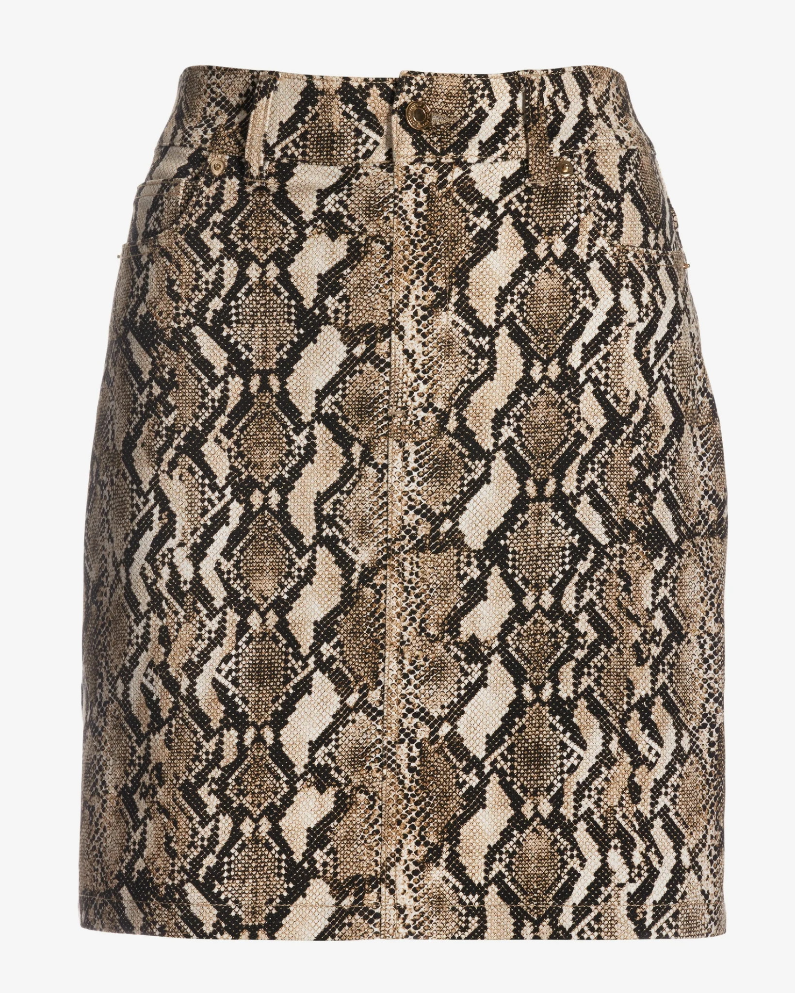 Desert Python Print Pull On Denim Skort Neutral - Mycitystee
