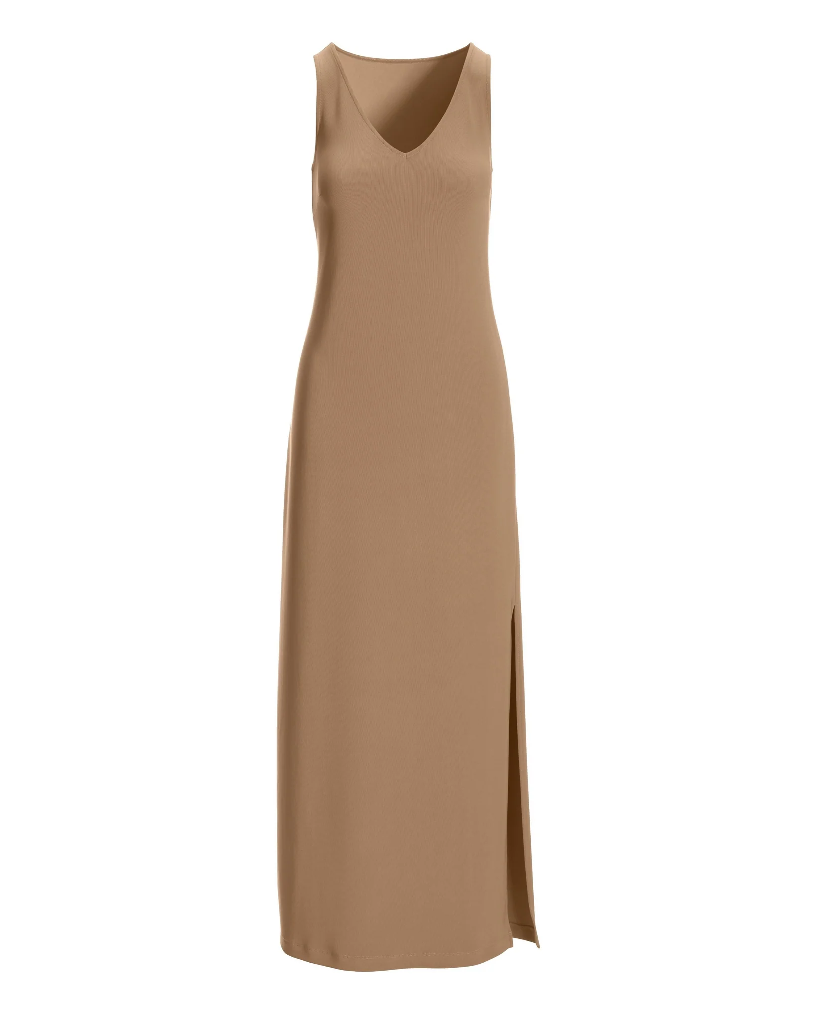 Beyond Travel V Neck Maxi Dress Camel - Mycitystee