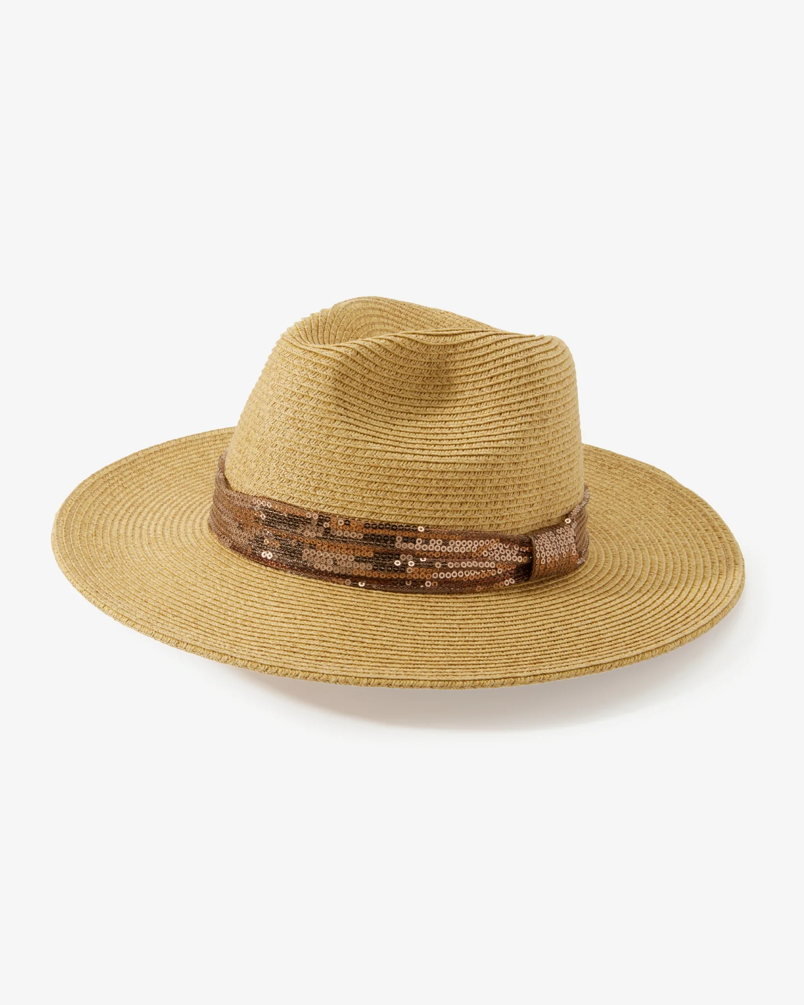 Sequin Straw Hat Natural - Mycitystee